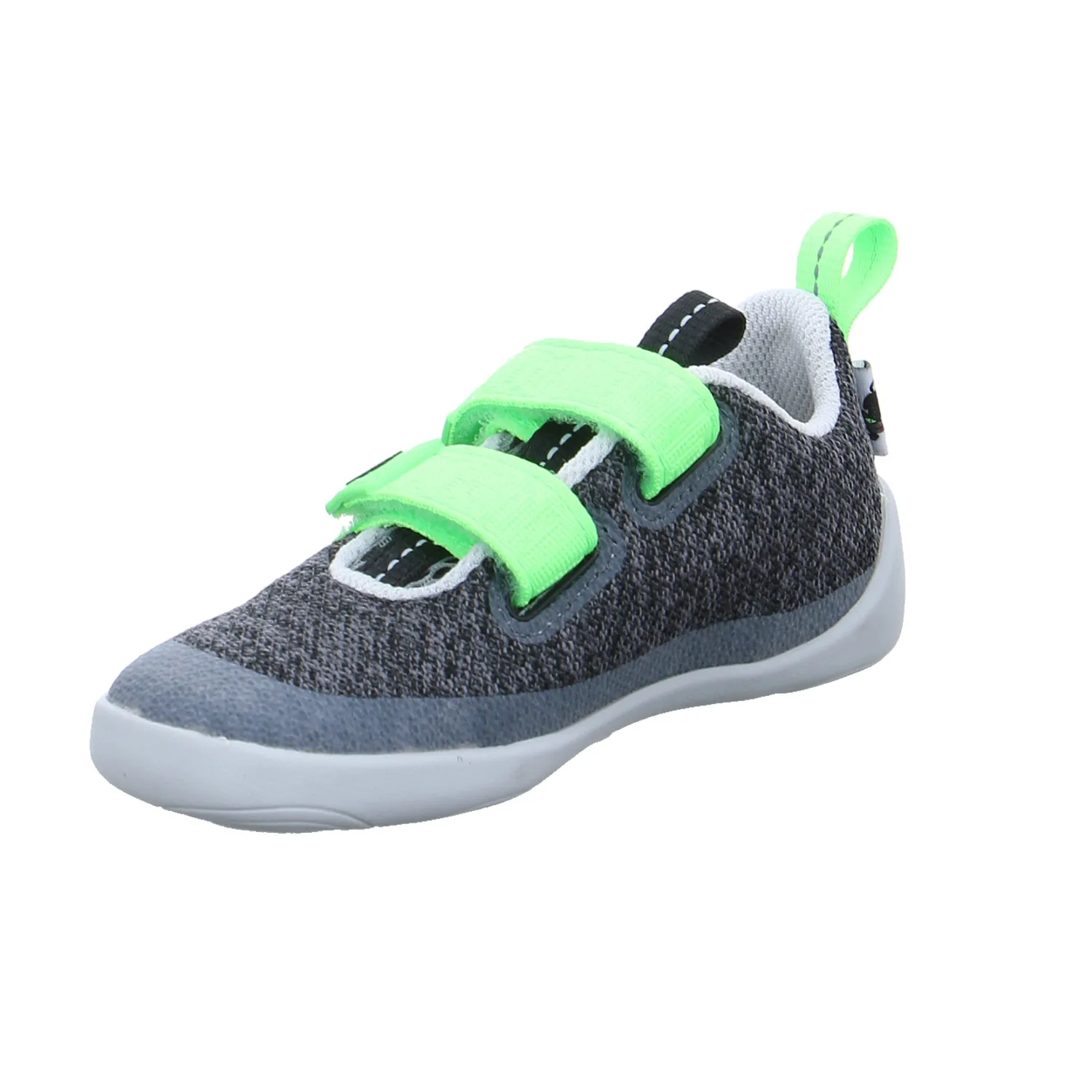 AFFENZAHN Komfortschuh Kleinkinder-Halbschuh Klett Grau Textil AFFENZAHN Komfortschuh Kleinkinder-Halbschuh Klett Grau Textil