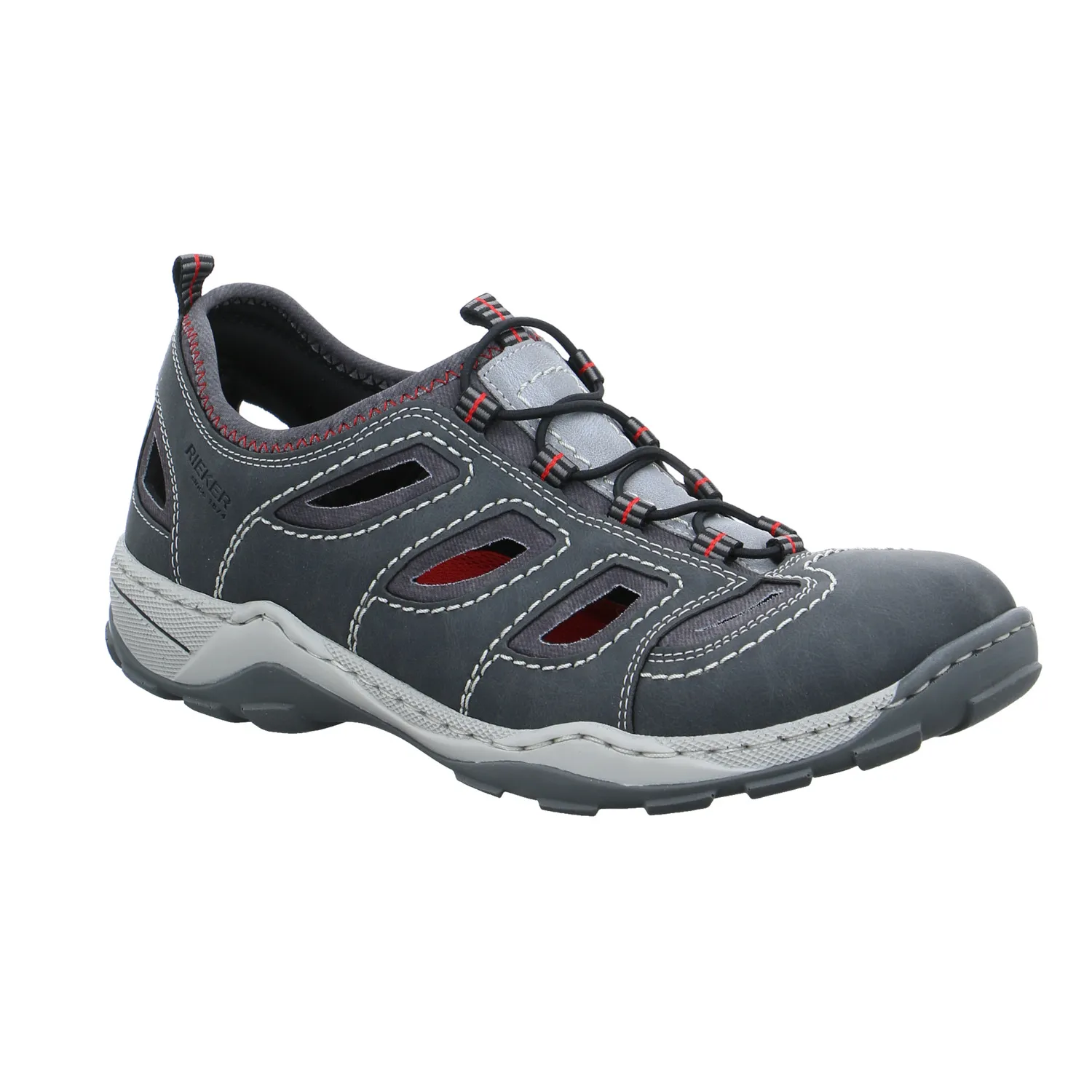 RIEKER Sandale Grau Lederimitat RIEKER Sandale Grau Lederimitat