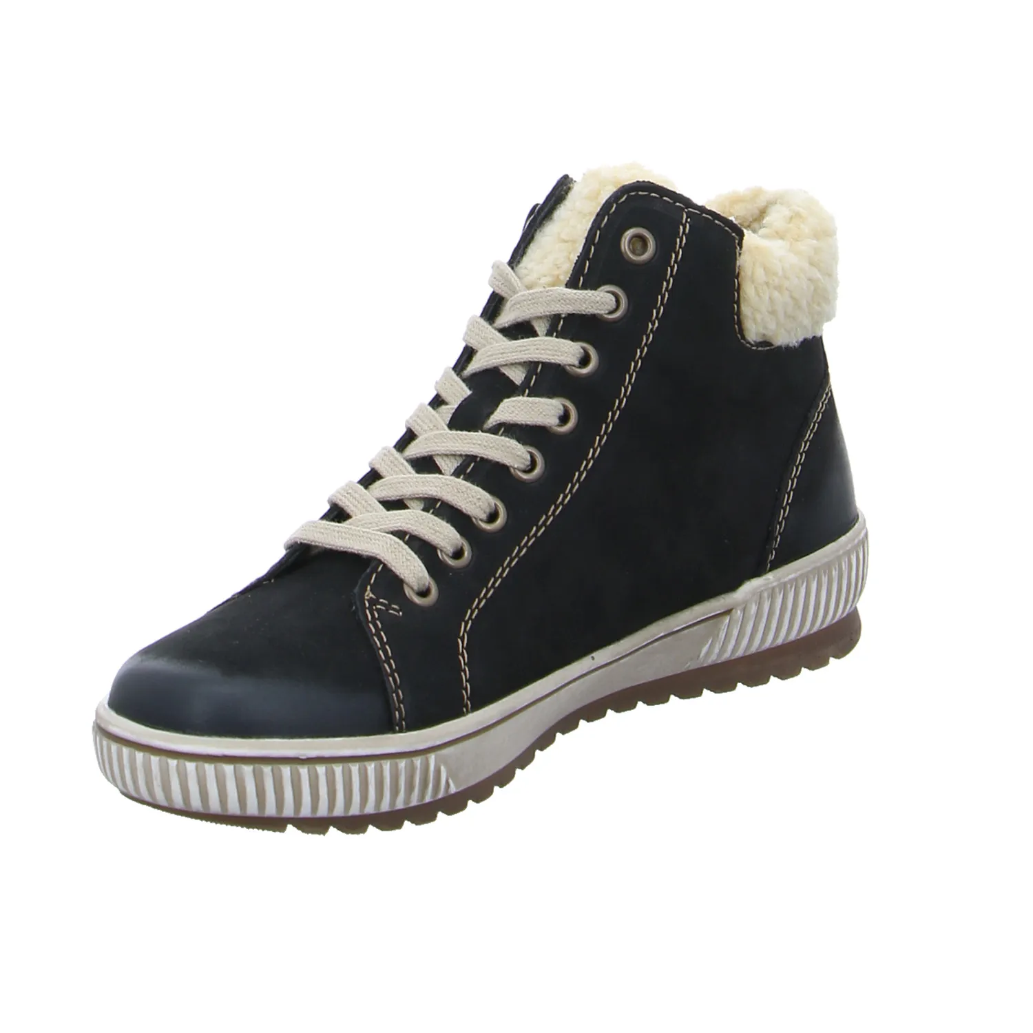 REMONTE mit TEX Membrane Mid Cut Sneaker Schwarz Leder REMONTE mit TEX Membrane Mid Cut Sneaker Schwarz Leder