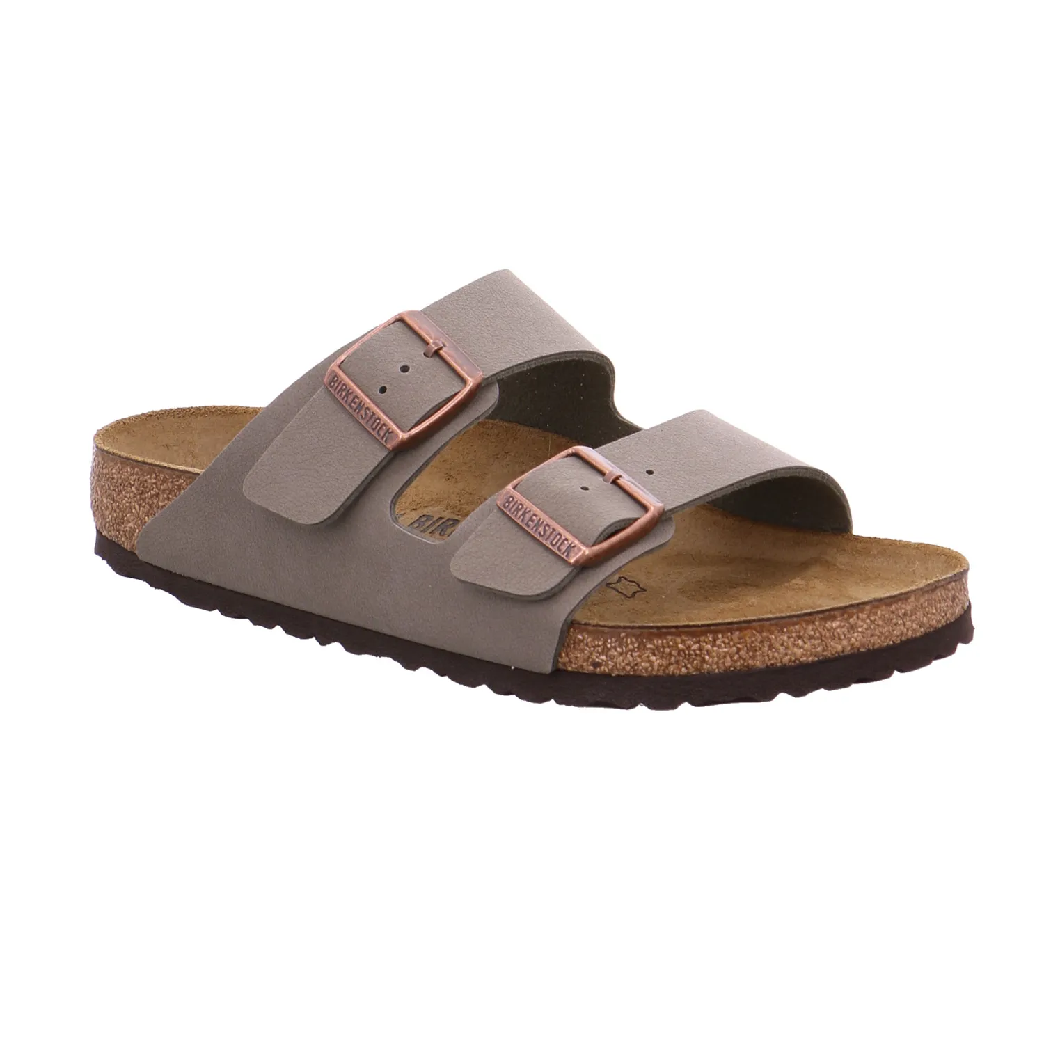 BIRKENSTOCK Bio-Mûles Grau Lederimitat BIRKENSTOCK Bio-Mûles Grau Lederimitat
