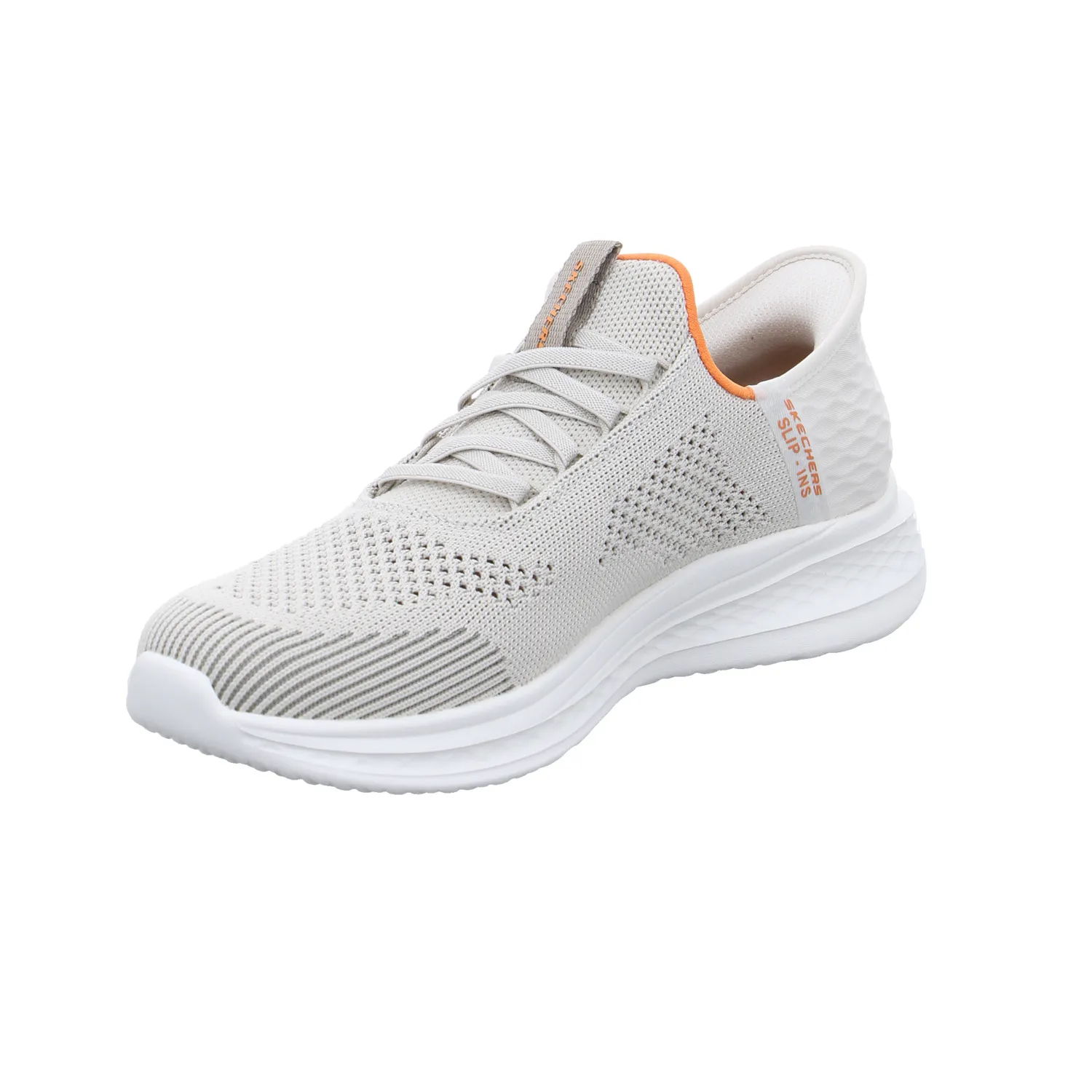 SKECHERS Memory Foam Halbschuhe Sneaker Stoff Beige Synthetik 