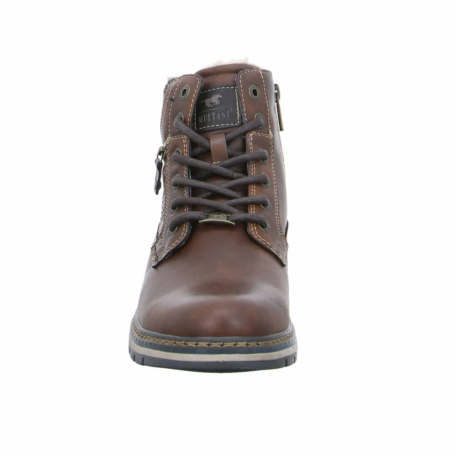MUSTANG Winter-Boots Cognac Lederimitat 