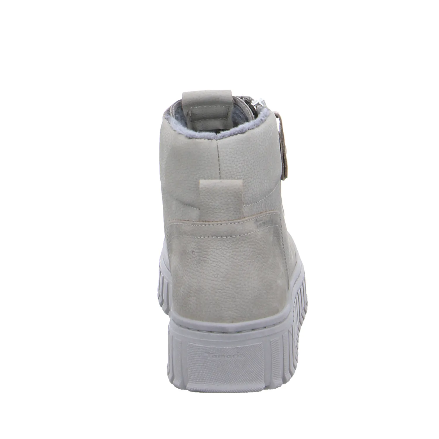 TAMARIS Mid Cut Sneaker Hellgrau Leder TAMARIS Mid Cut Sneaker Hellgrau Leder