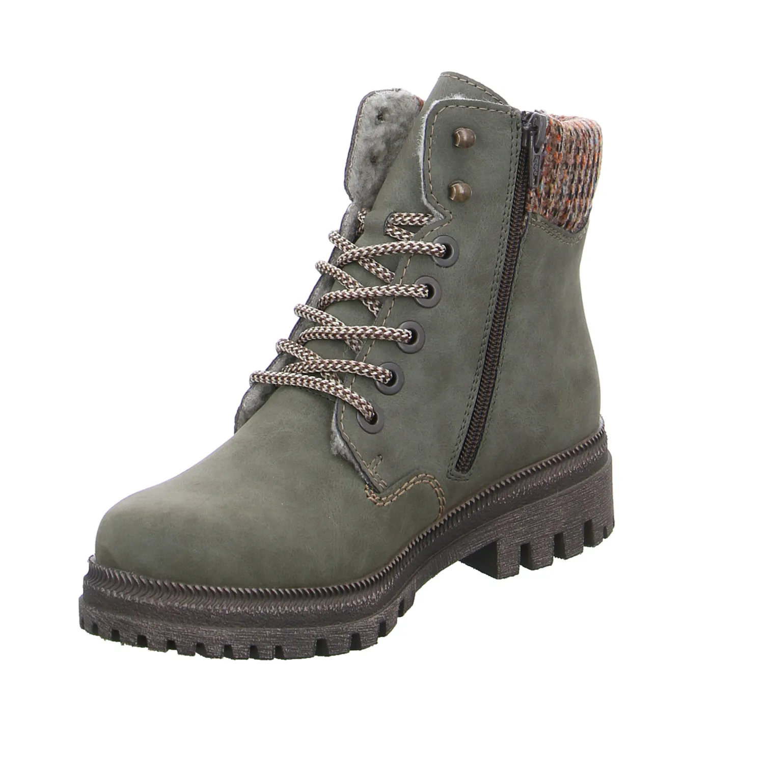 RIEKER Boot Olive Lederimitat RIEKER Boot Olive Lederimitat