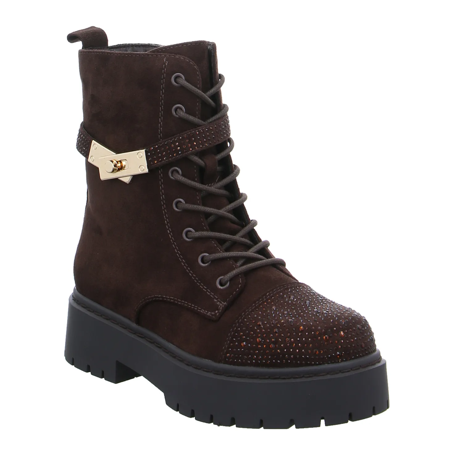 LA STRADA Boot Braun Lederimitat LA STRADA Boot Braun Lederimitat