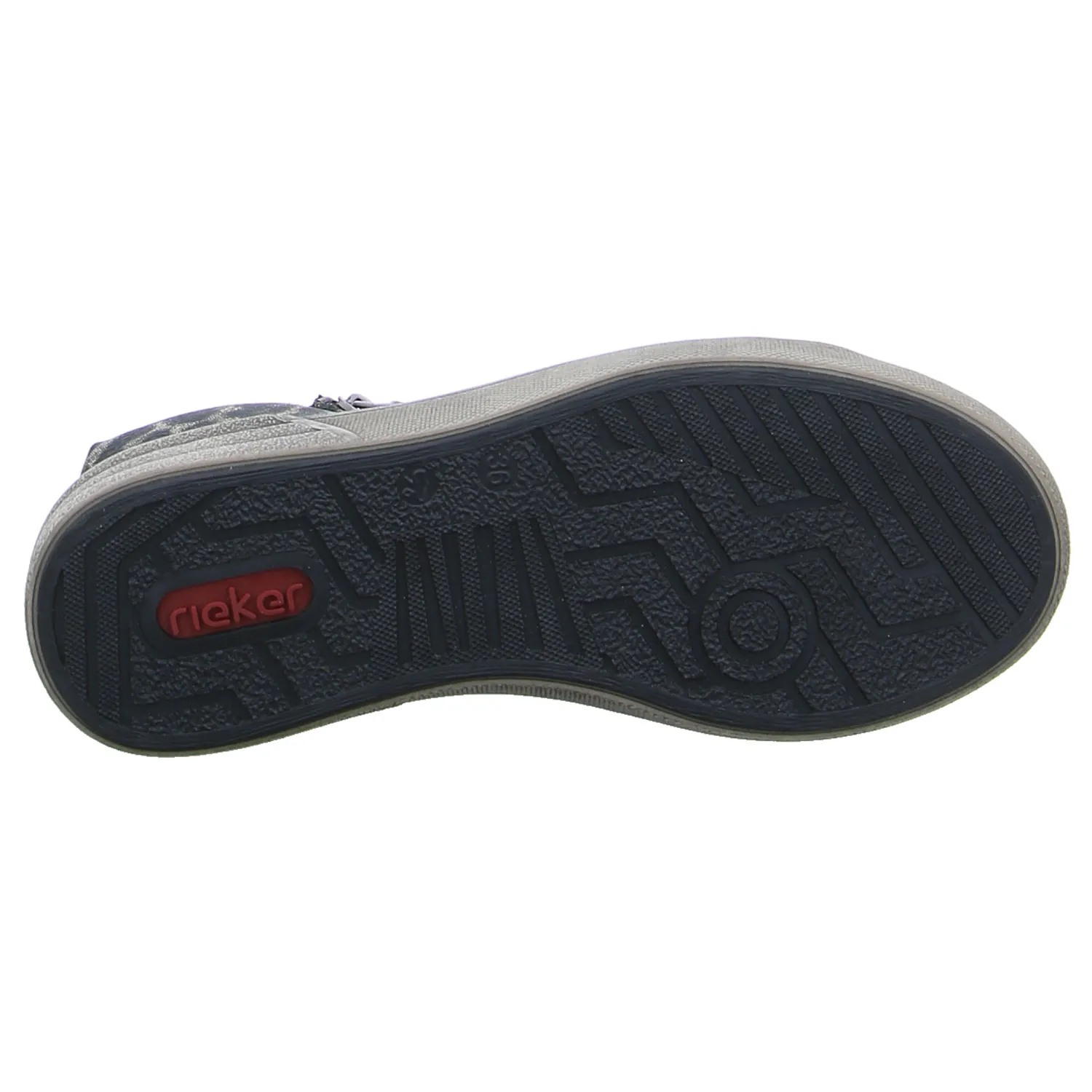 RIEKER Mid Cut Sneaker Schwarz Leder RIEKER Mid Cut Sneaker Schwarz Leder