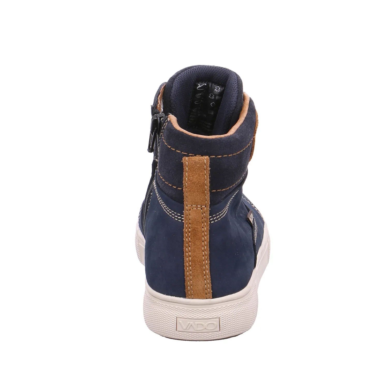 VADO Winter-Sneaker high Jungen-Winter-Bottine Blau Leder VADO Winter-Sneaker high Jungen-Winter-Bottine Blau Leder