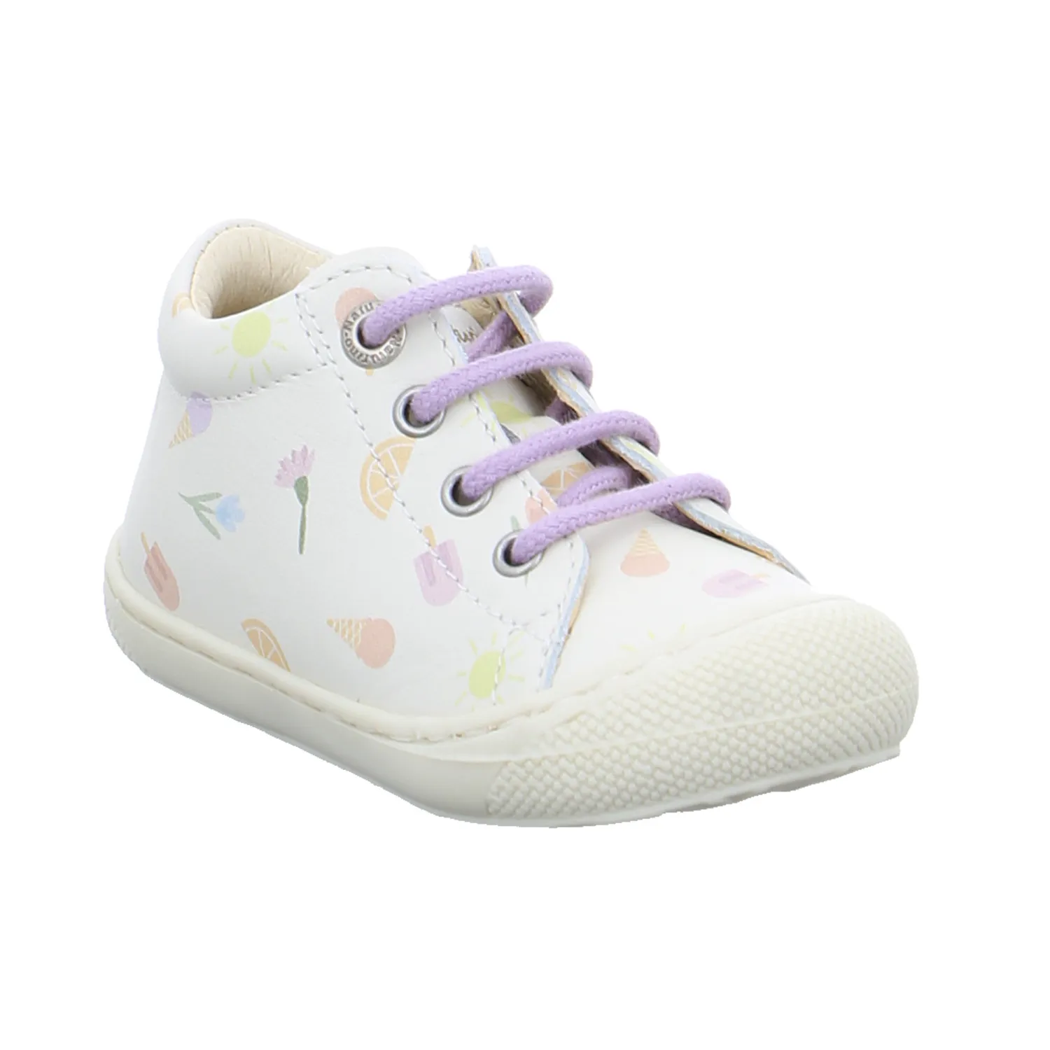 NATURINO Bottine Lauflernschuh Offwhite Leder NATURINO Bottine Lauflernschuh Offwhite Leder