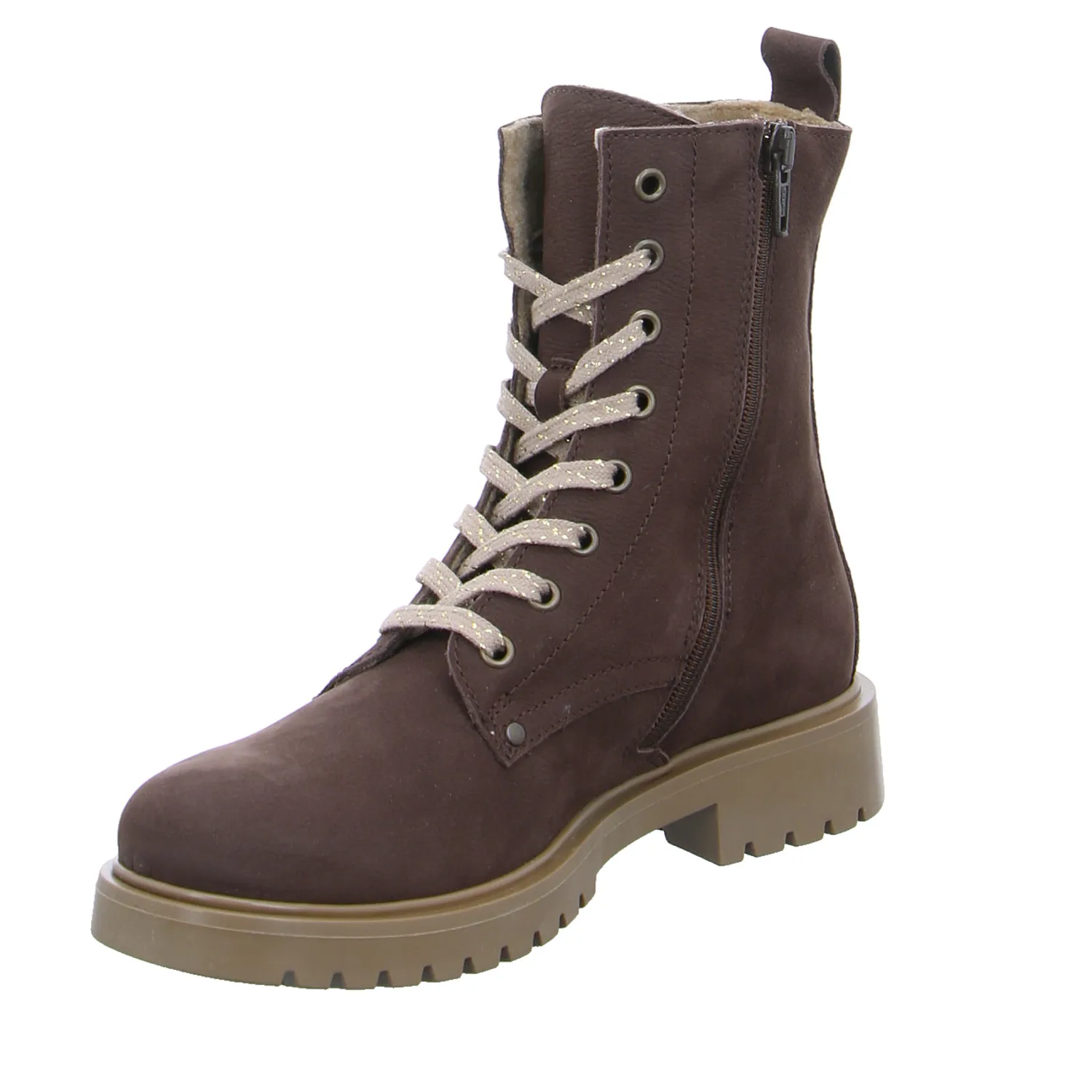 SOMMERKIND Boot Mädchen-Winter-Bottine Braun Leder SOMMERKIND Boot Mädchen-Winter-Bottine Braun Leder