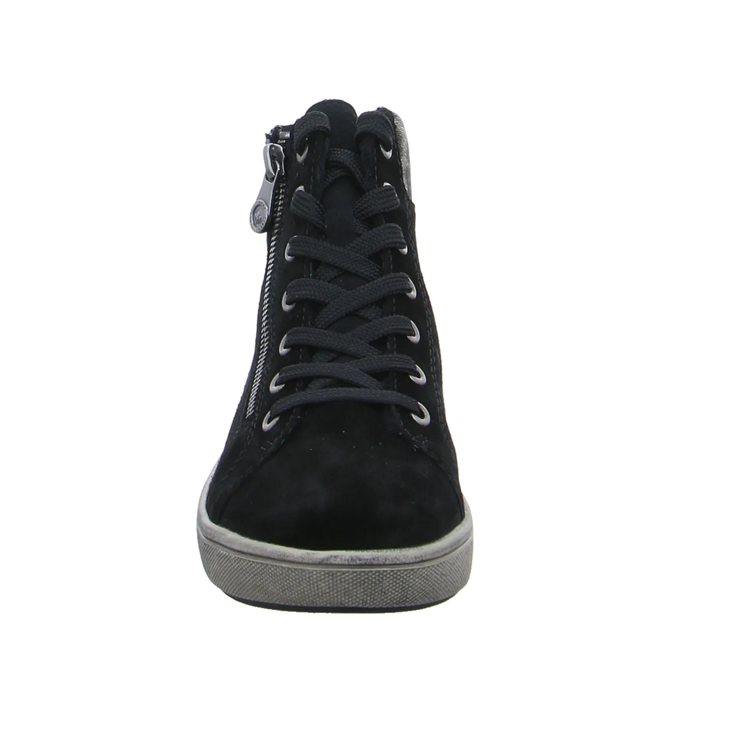 RIEKER Mid Cut Sneaker Schwarz Leder RIEKER Mid Cut Sneaker Schwarz Leder
