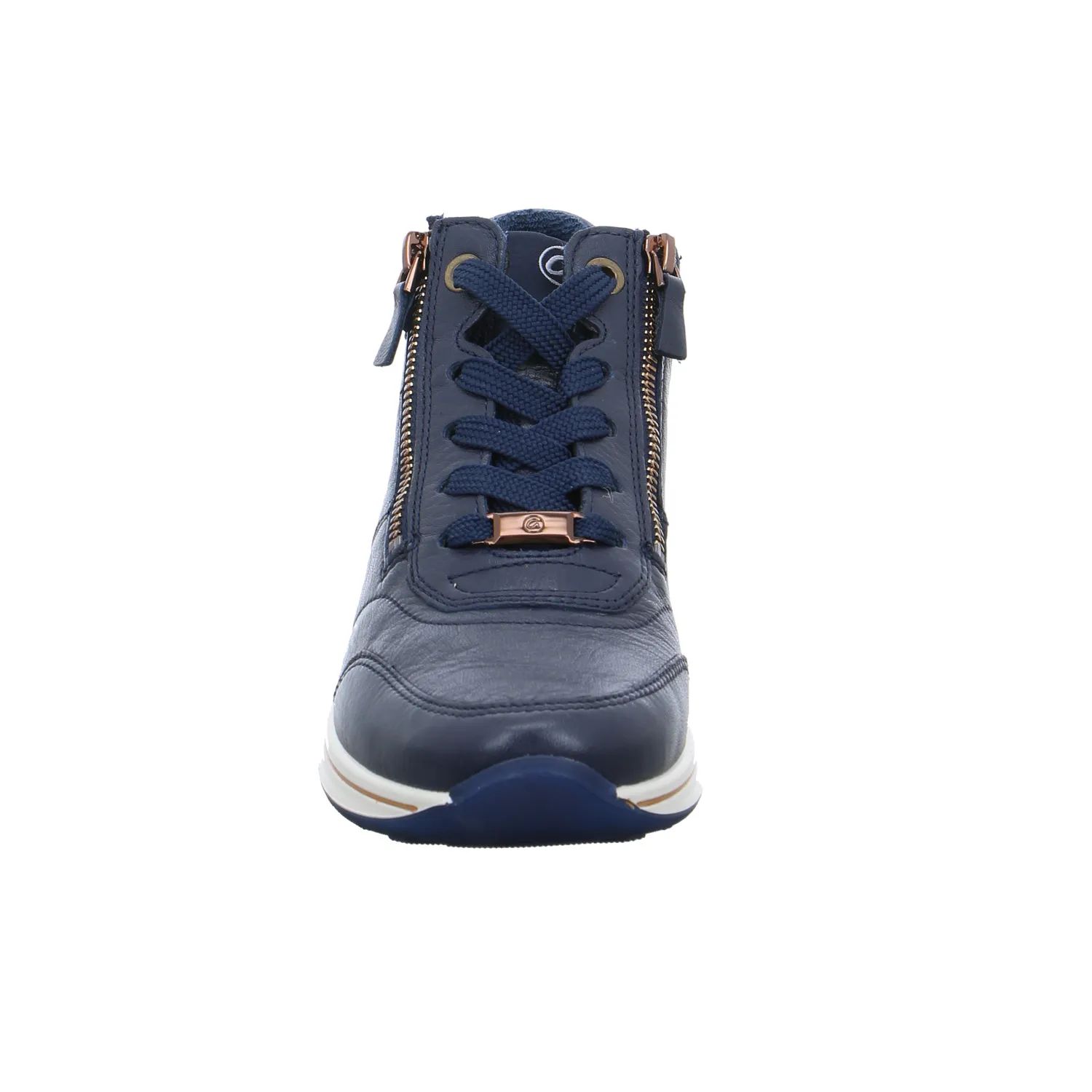 ARA mit Wechselfussbett Comfort-Mid Cut Blau Leder 