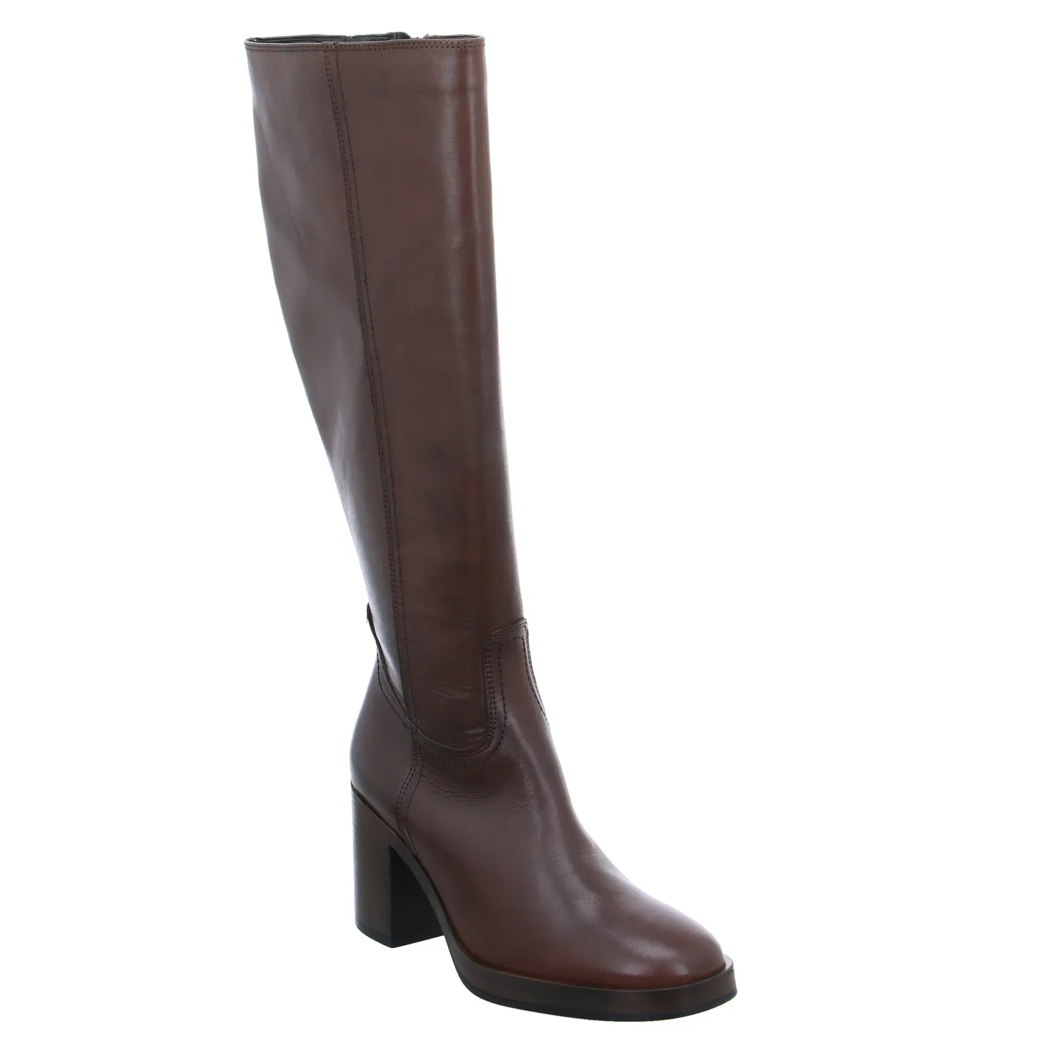 SCHUHENGEL Stiefel Mittelbraun Leder SCHUHENGEL Stiefel Mittelbraun Leder