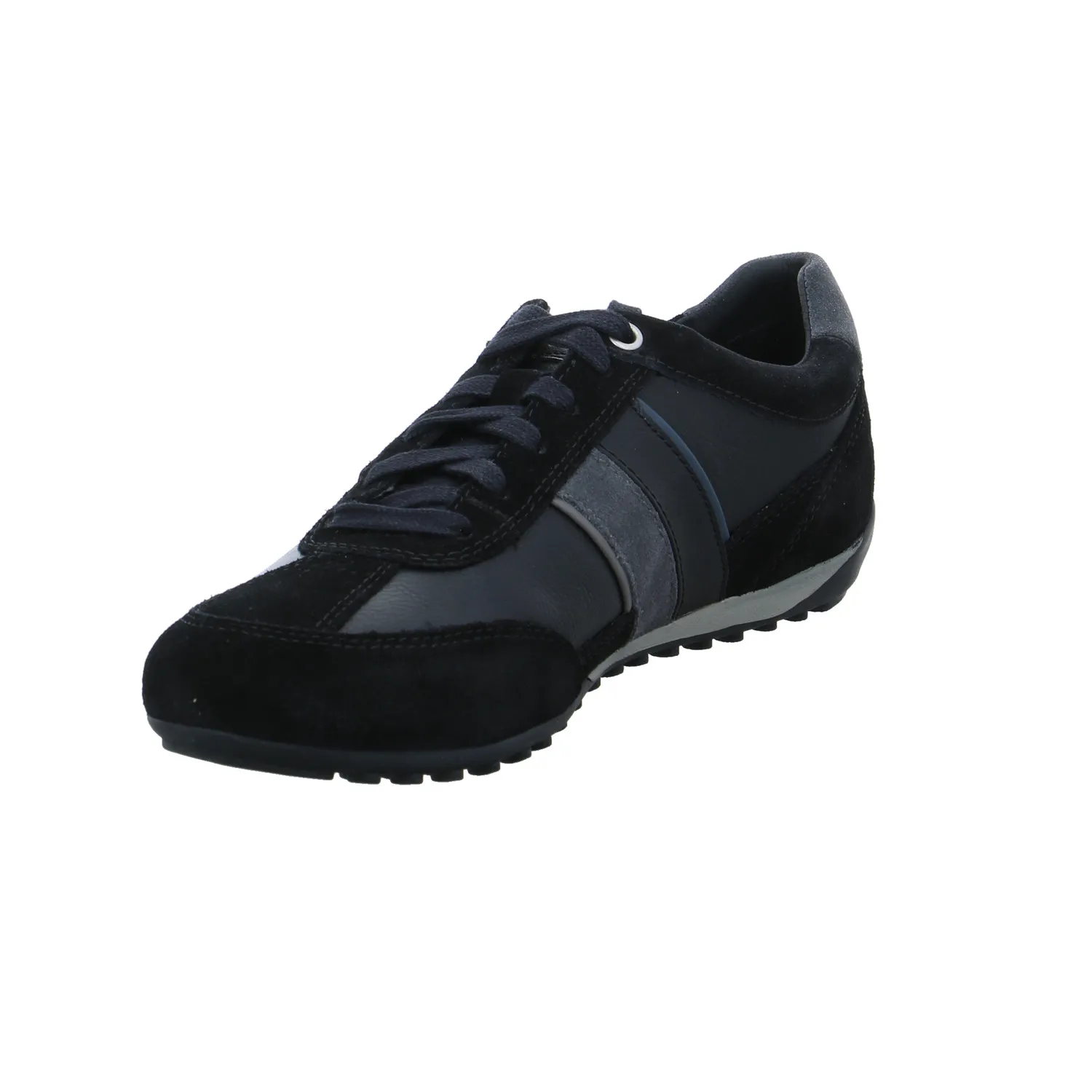 GEOX Halbschuhe Sneaker Schwarz Leder 