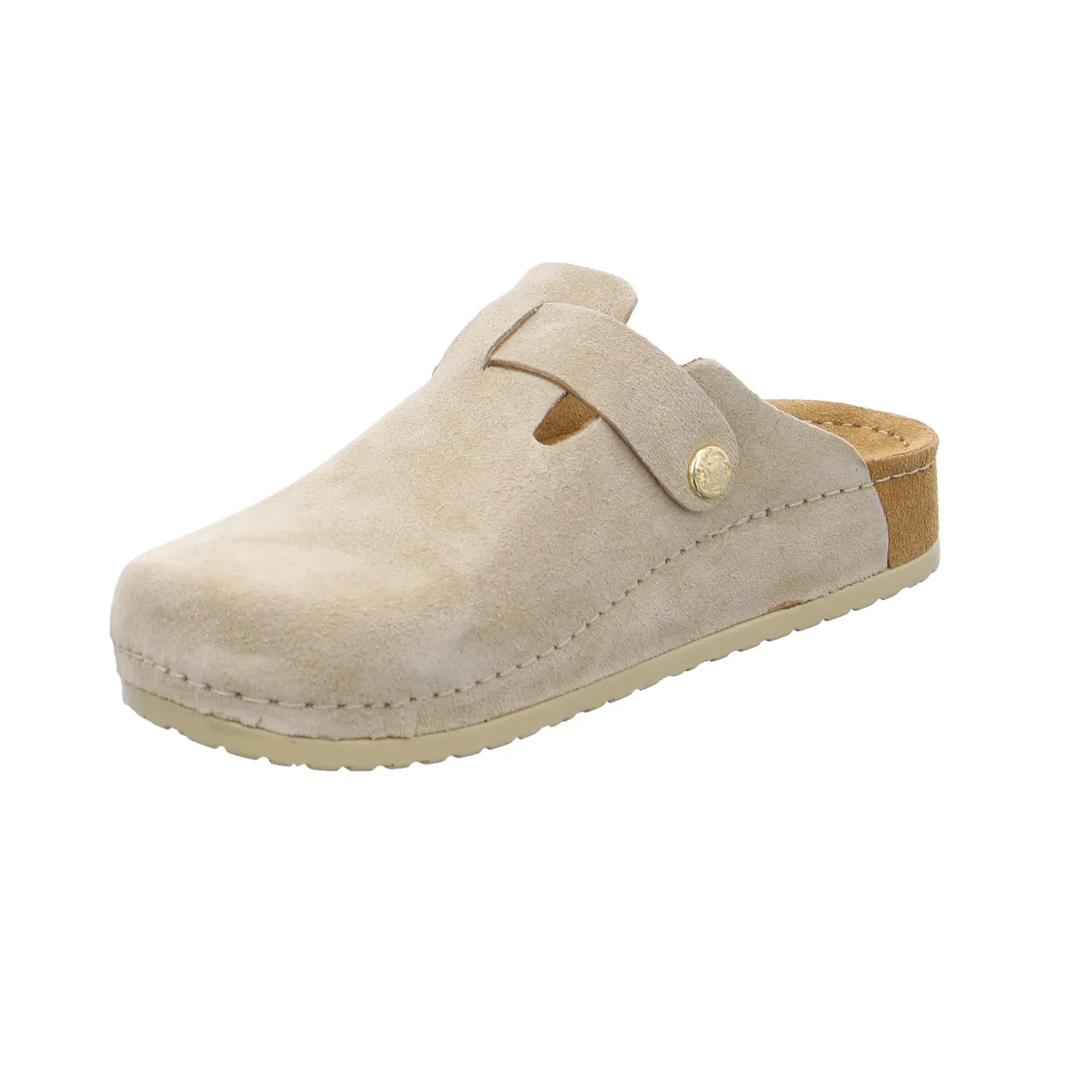 MUBB Pantolette Beige Leder 