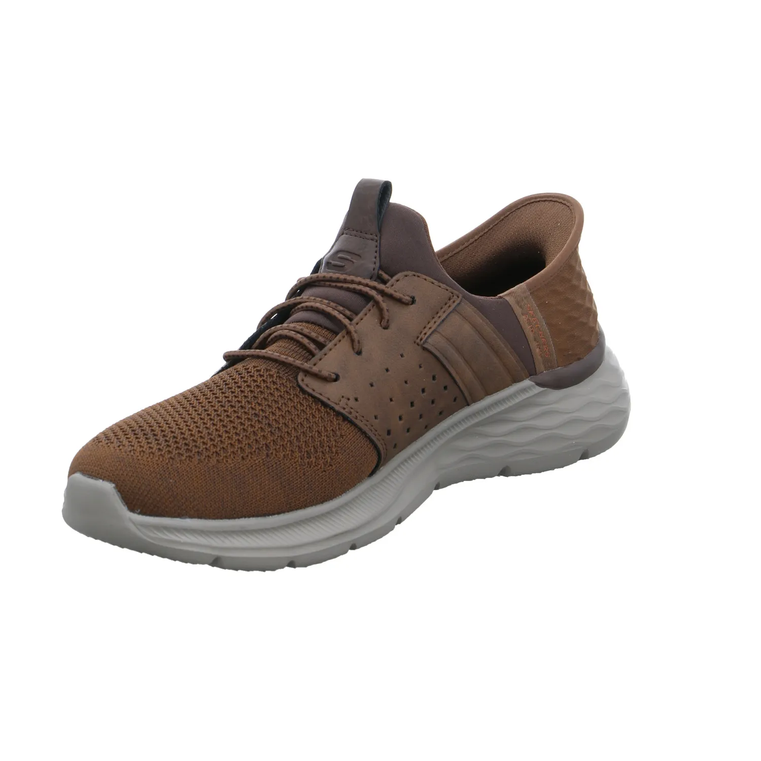 SKECHERS Air-Cooled Memory Foam Halbschuhe Sneaker Stoff Braun Synthetik 