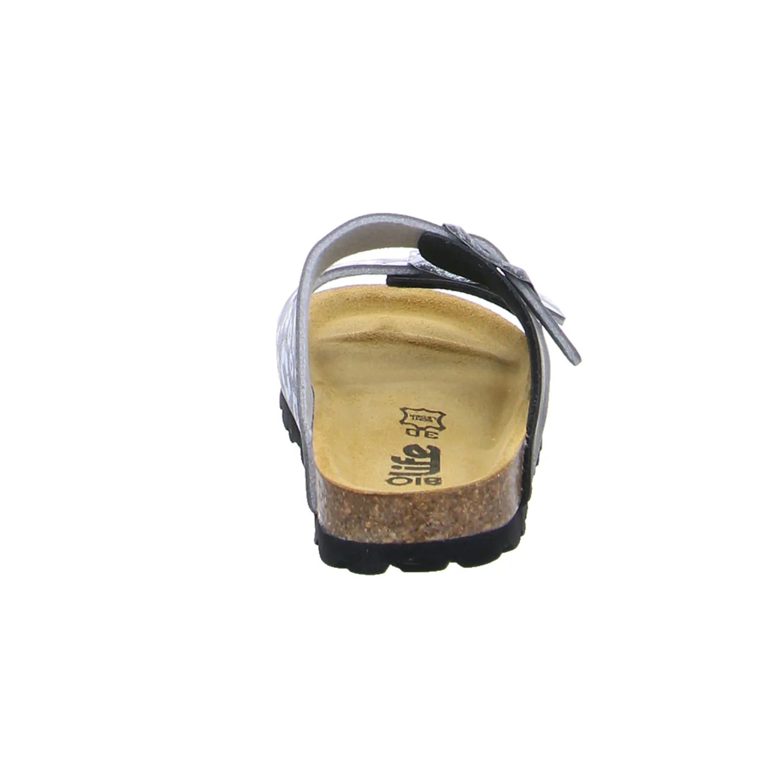 BIOLife Weichtritt Kinder-Pantolette Grau Lederimitat BIOLife Weichtritt Kinder-Pantolette Grau Lederimitat