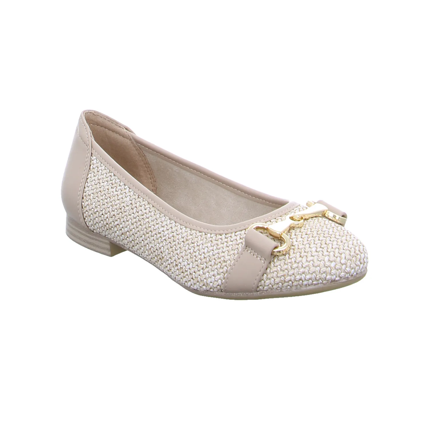 TAMARIS Ballerina Beige Lederimitat TAMARIS Ballerina Beige Lederimitat