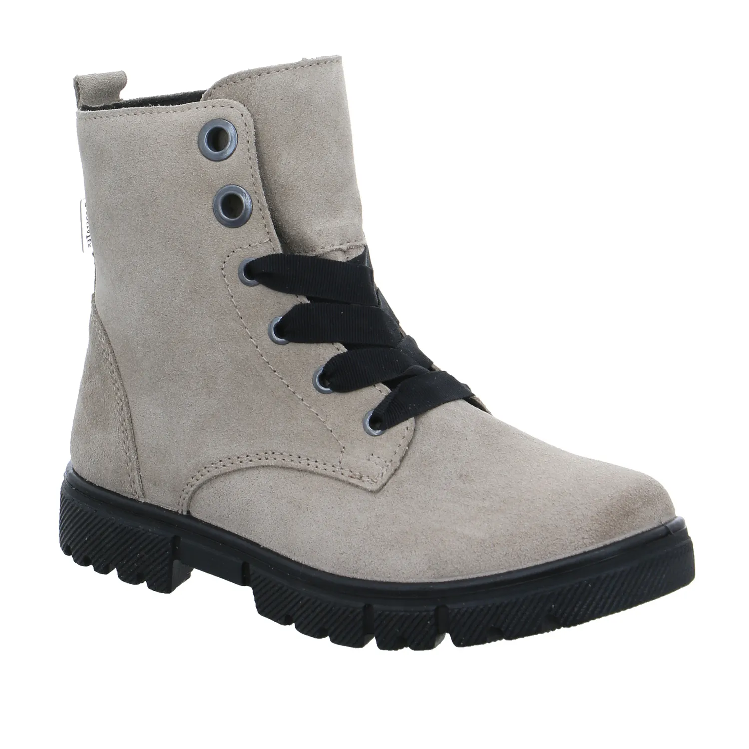 RICOSTA Schnür-Boot Mädchen-Winter-Bottine Taupe Leder 
