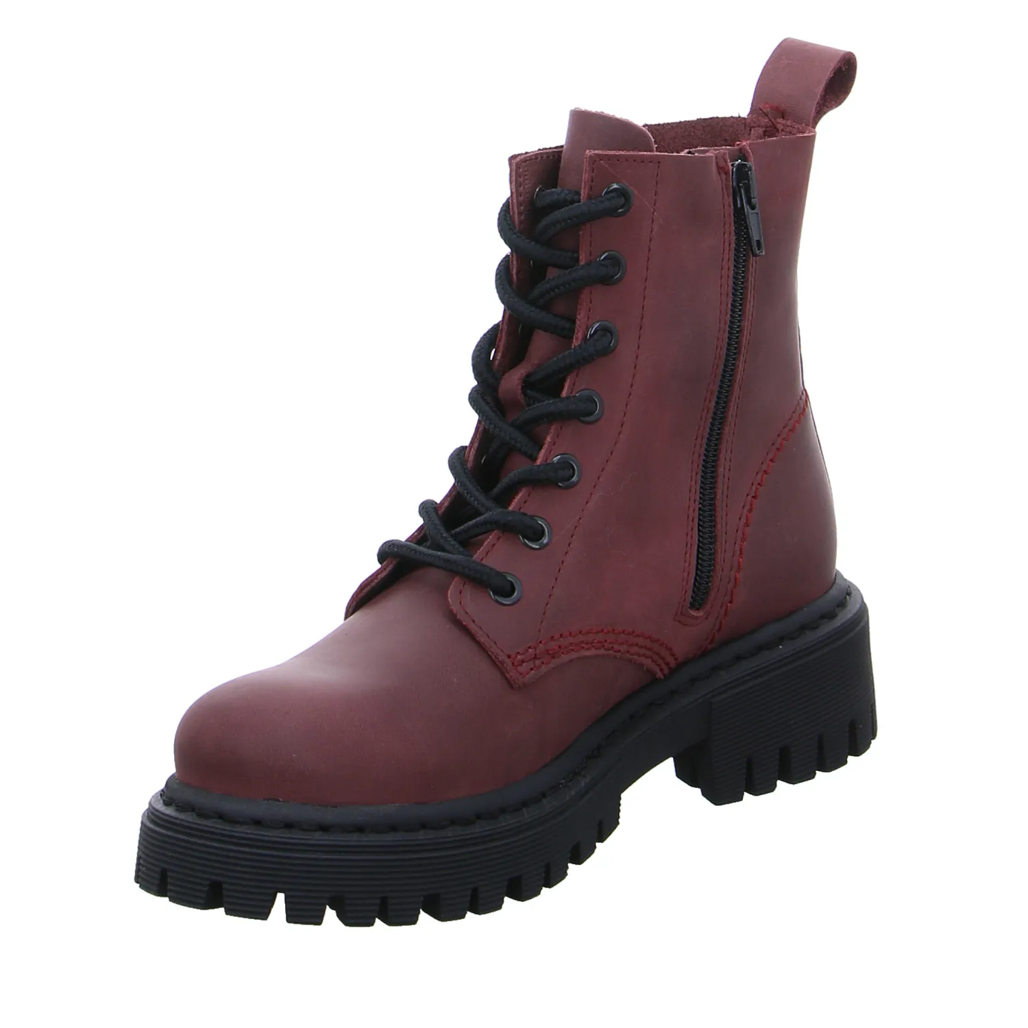 SCHUHENGEL Boot Bordeau Leder SCHUHENGEL Boot Bordeau Leder
