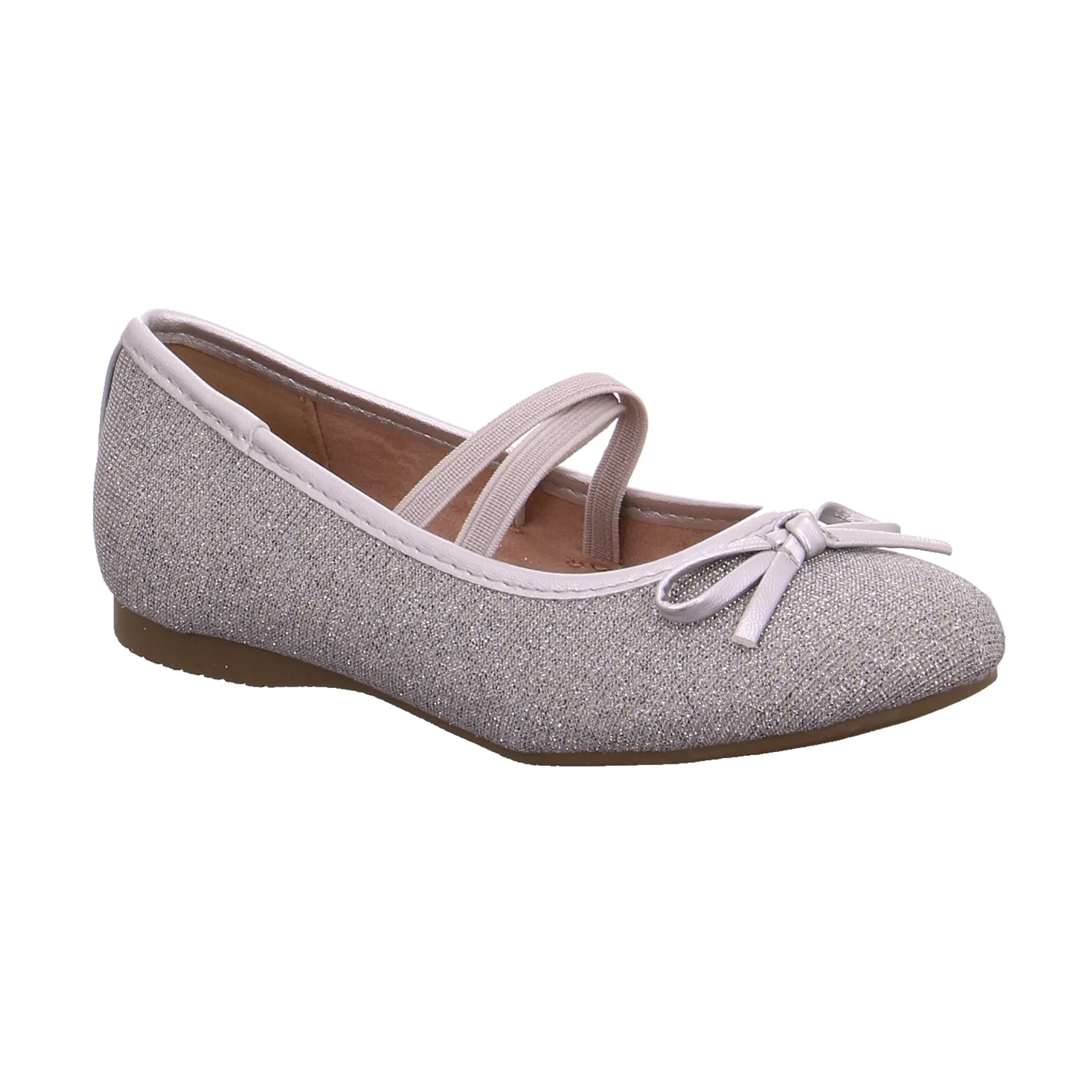INDIGO Festlicher Schuh Mädchen-Ballerina Silber Lederimitat INDIGO Festlicher Schuh Mädchen-Ballerina Silber Lederimitat