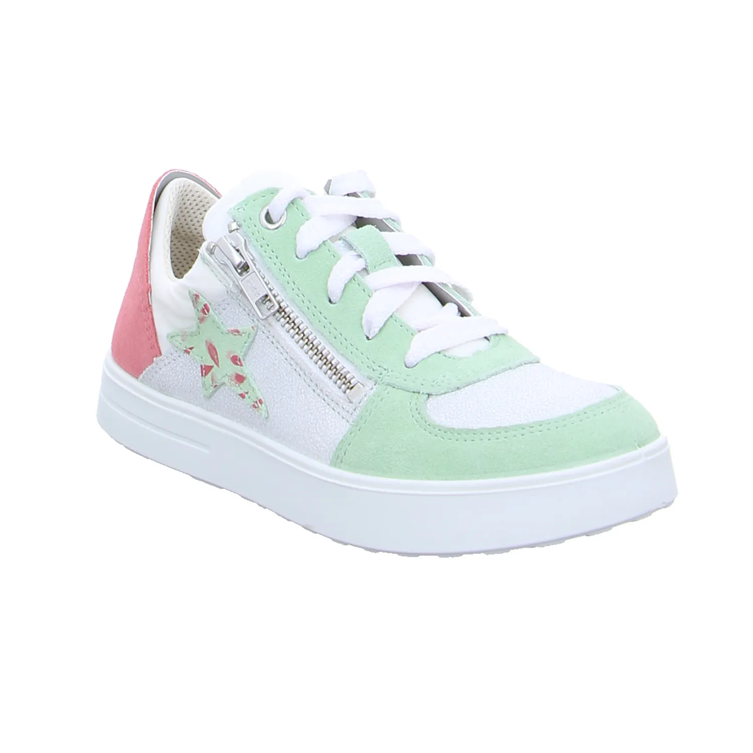 SUPERFIT Sneaker Mädchen-Halbschuh Binder Weiss Leder 