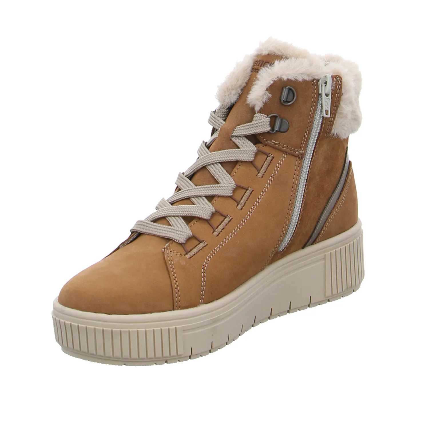 REMONTE mit TEX Membrane Mid Cut Sneaker Cognac Leder REMONTE mit TEX Membrane Mid Cut Sneaker Cognac Leder