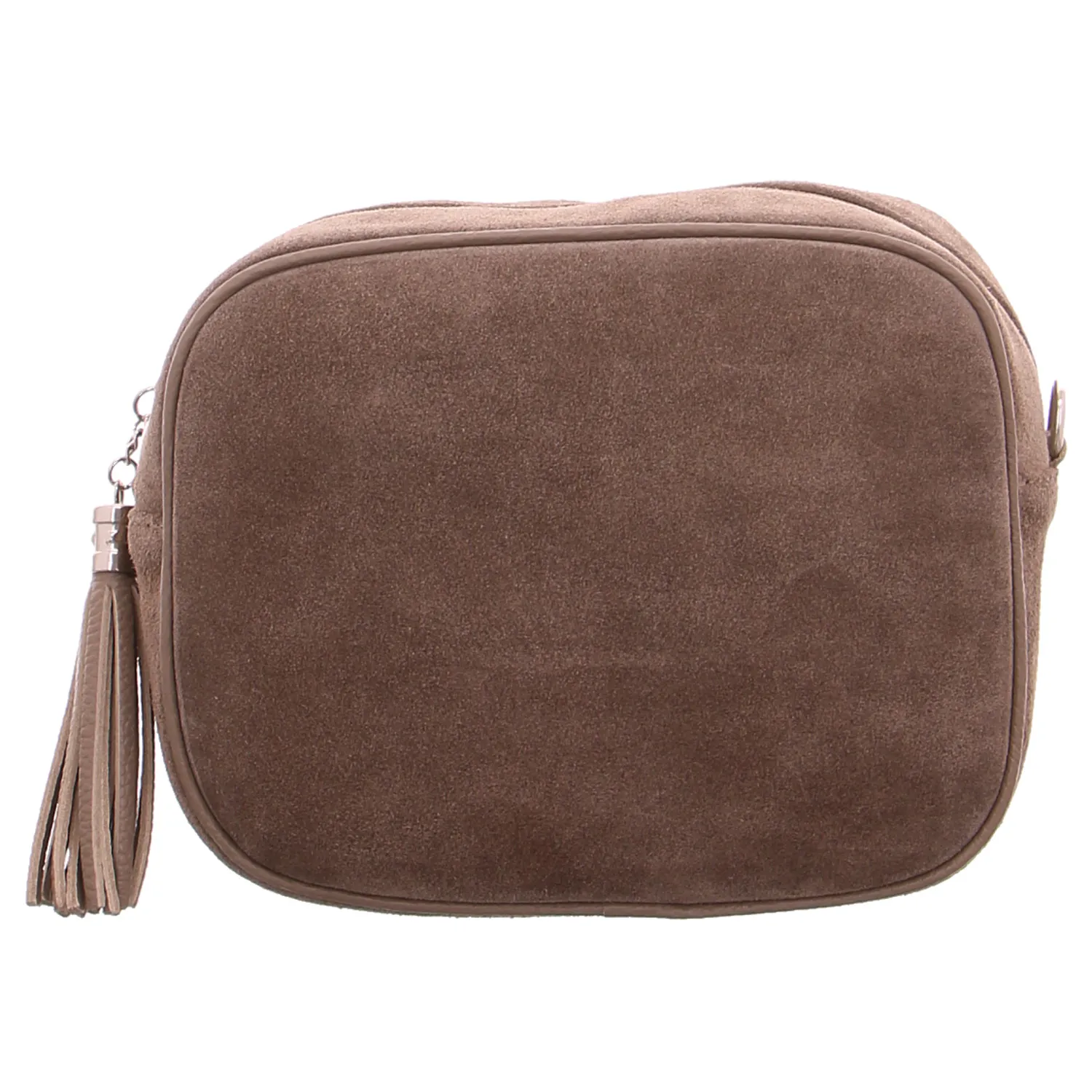 * Umhängetasche Taupe Leder 