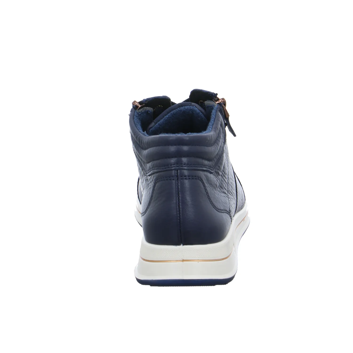 ARA mit Wechselfussbett Comfort-Mid Cut Blau Leder 