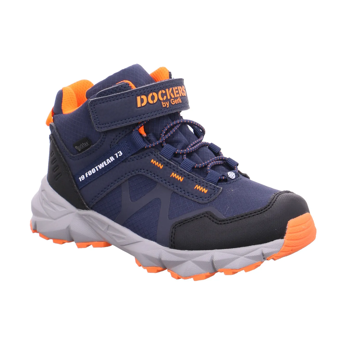 DOCKERS Boot Kleinkinder-Halbschuh Klett Blau Lederimitat DOCKERS Boot Kleinkinder-Halbschuh Klett Blau Lederimitat