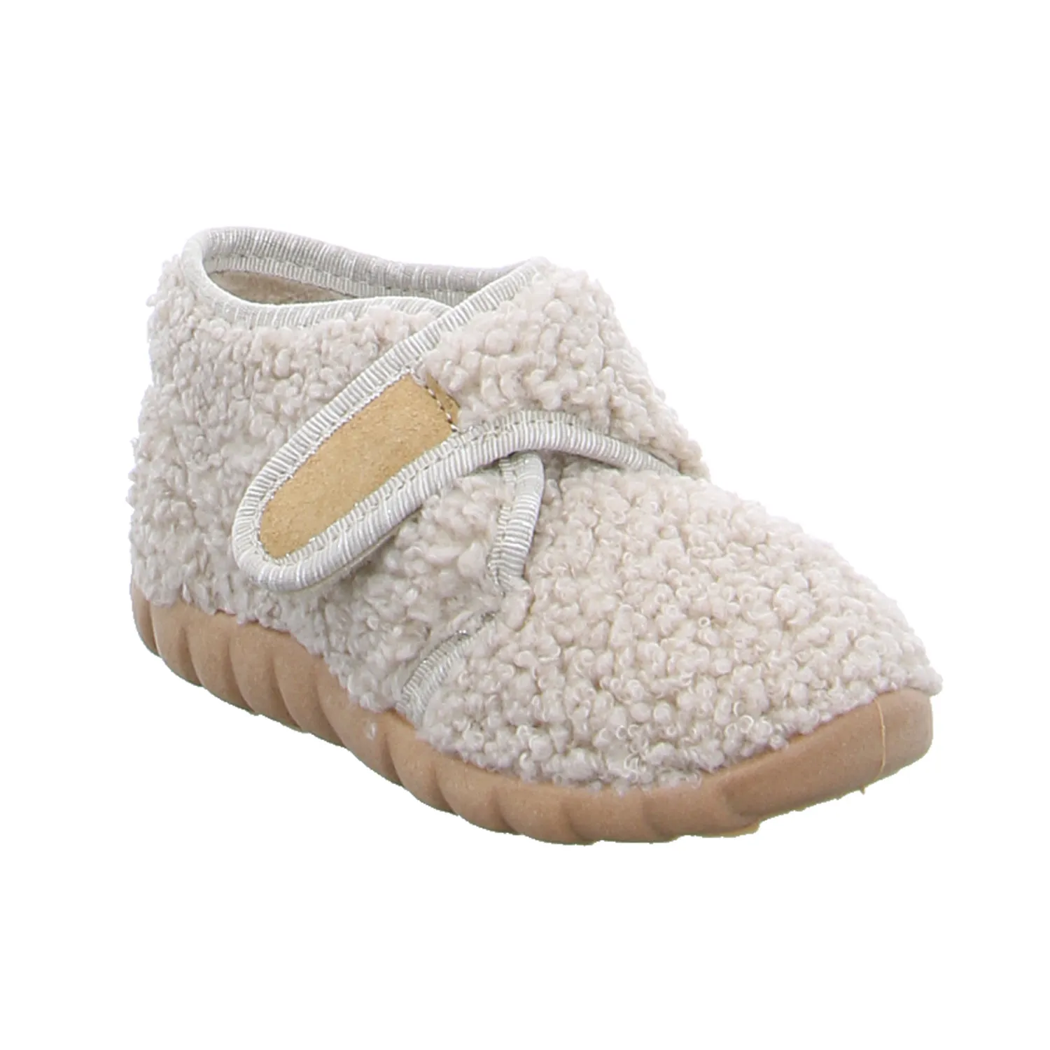 FISCHER Unisex Baby-Hausschuh Beige Textil FISCHER Unisex Baby-Hausschuh Beige Textil