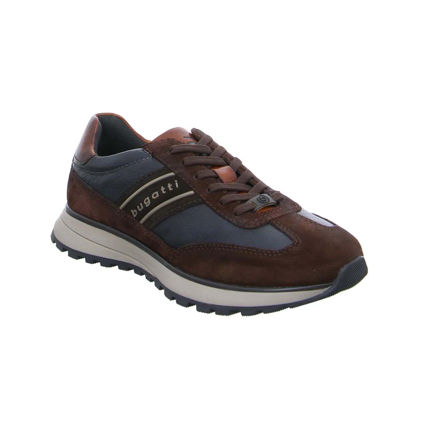 BUGATTI SHOES Halbschuhe Sneaker Braun Leder 