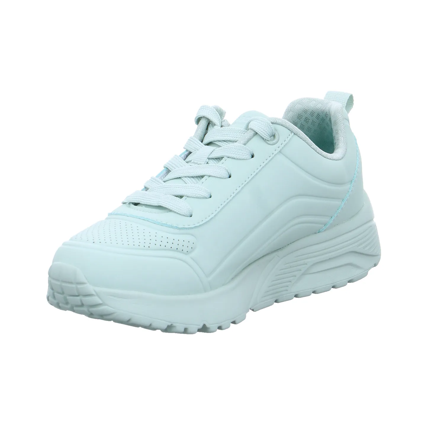 SKECHERS Sneaker Mädchen-Halbschuh Binder Pastelgrün Lederimitat 