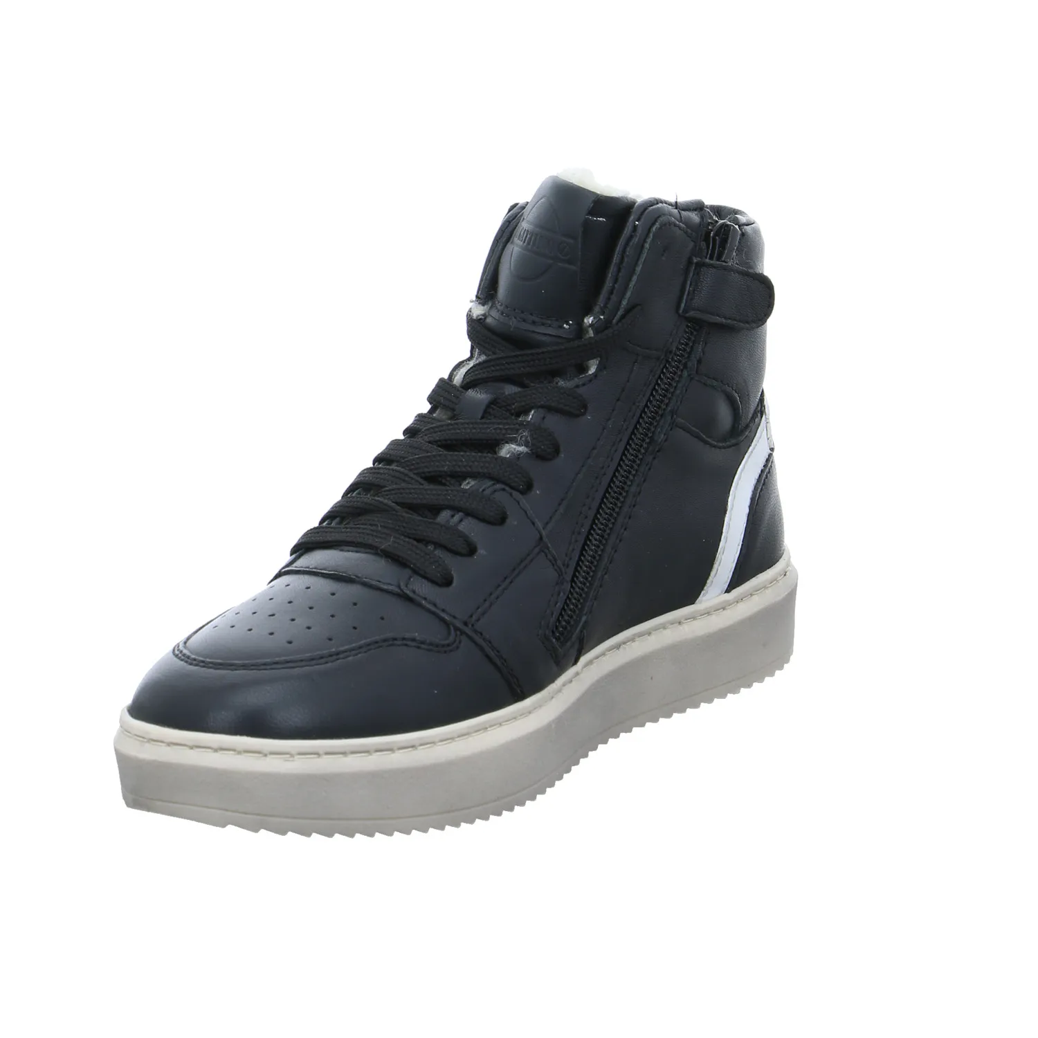 GATTINO Sneaker High Jungen-Winter-Bottine Schwarz Leder GATTINO Sneaker High Jungen-Winter-Bottine Schwarz Leder