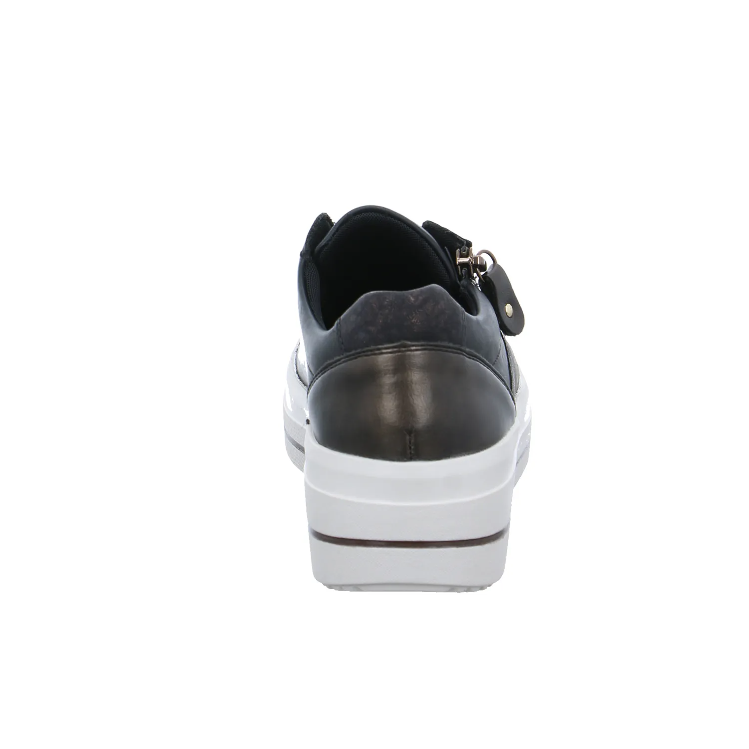 REMONTE mit Wechselfussbett Sneaker Schwarz Leder 