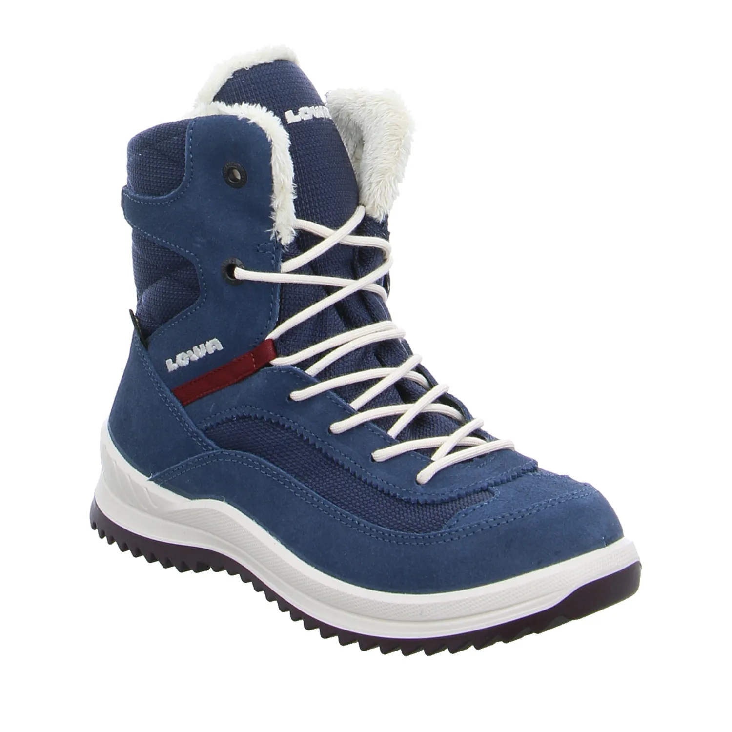 LOWA Winter-Sneaker, high Mädchen-Snowboot Membrane Dunkelblau Textil 
