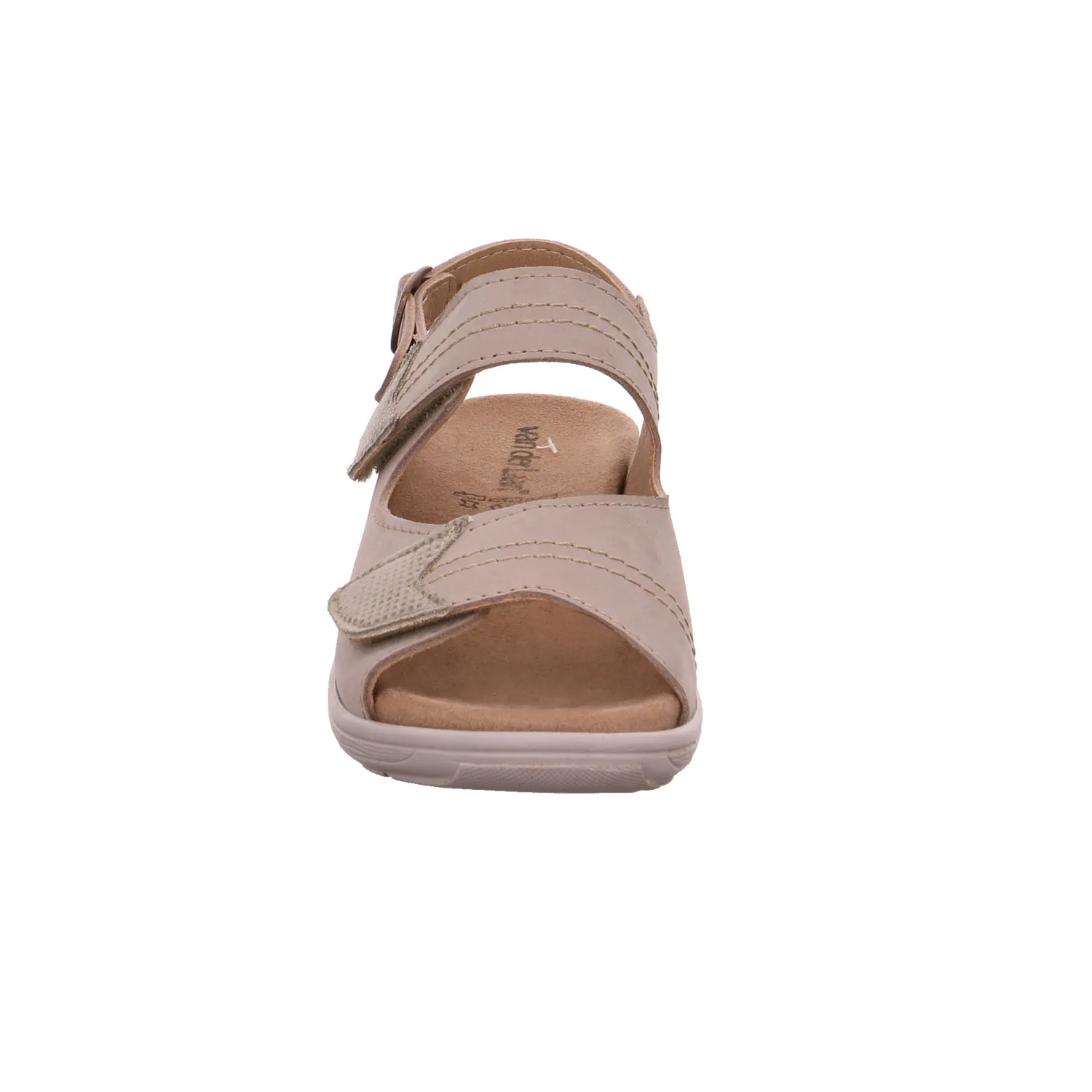 VAN DER LAAN Comfort-Sandalette Beige Leder 