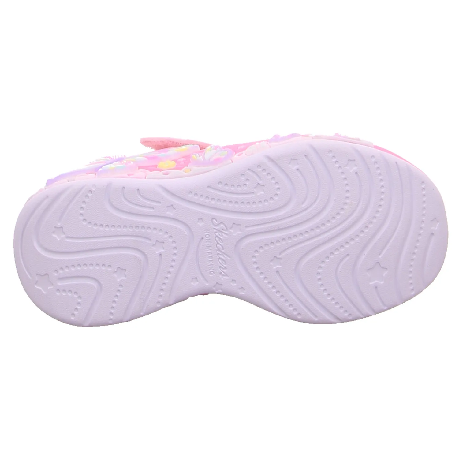 SKECHERS Sneaker Kleinkinder-Halbschuh Klett Rosa Textil 