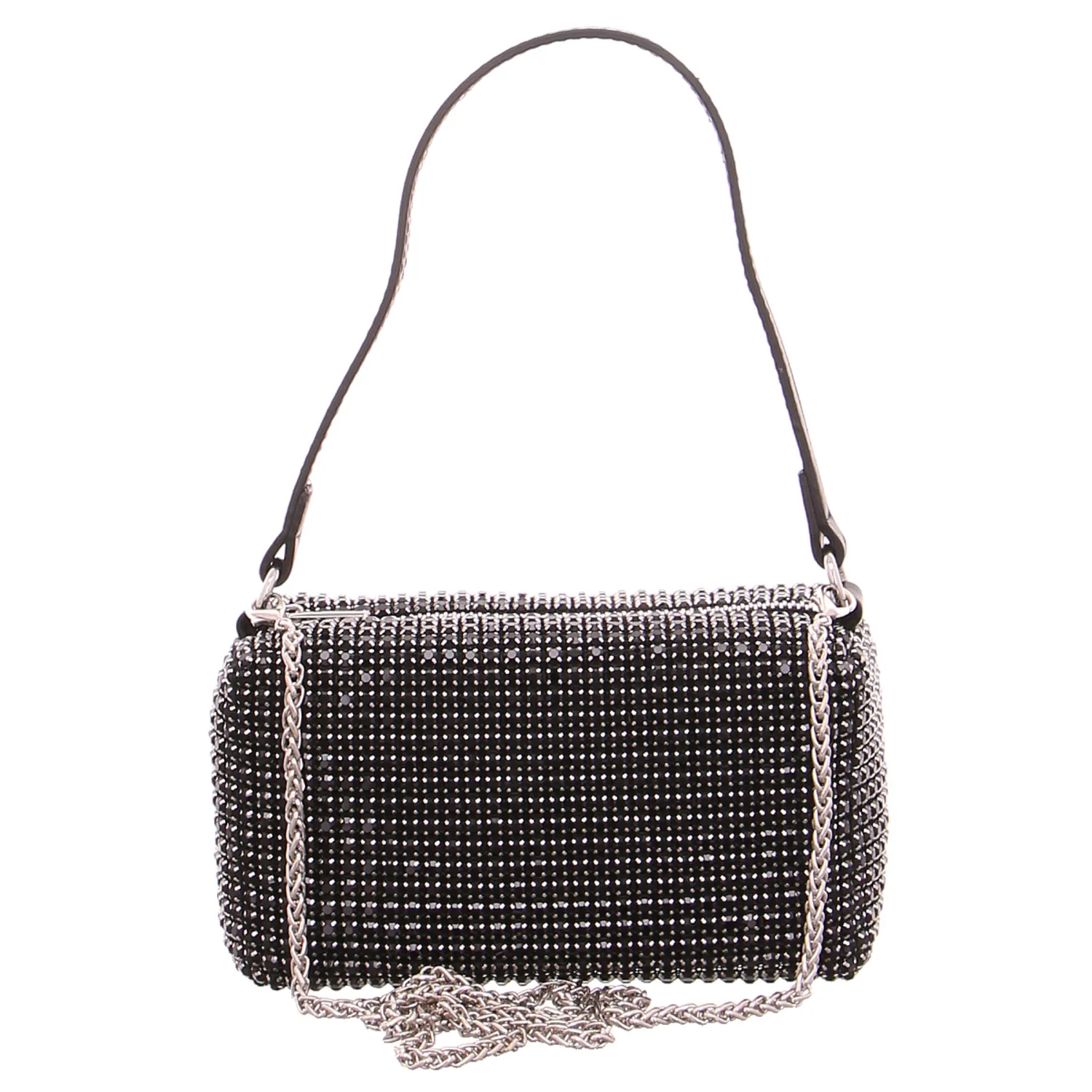 * Clutch / Abendtasche Schwarz Synthetik 
