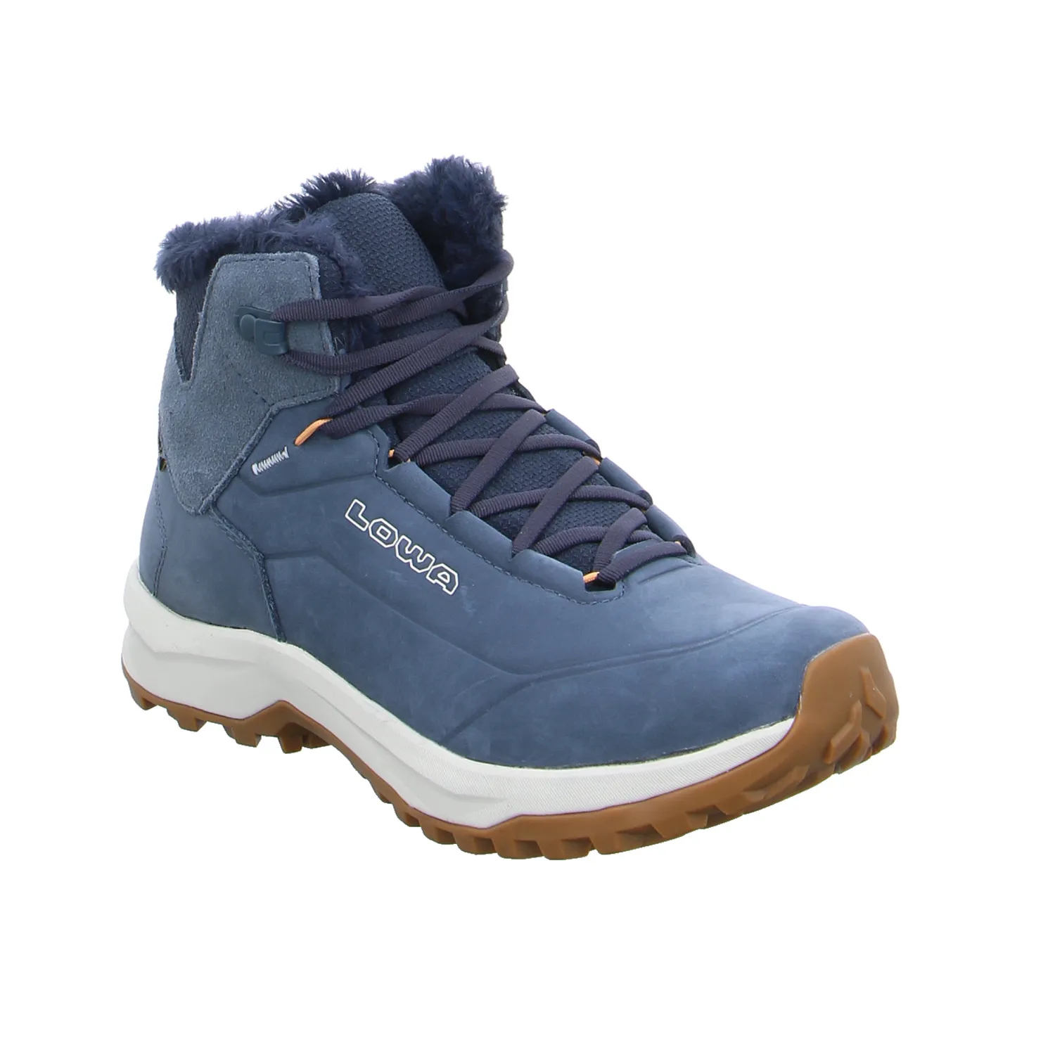 LOWA Snowboots Damen Blau Leder 