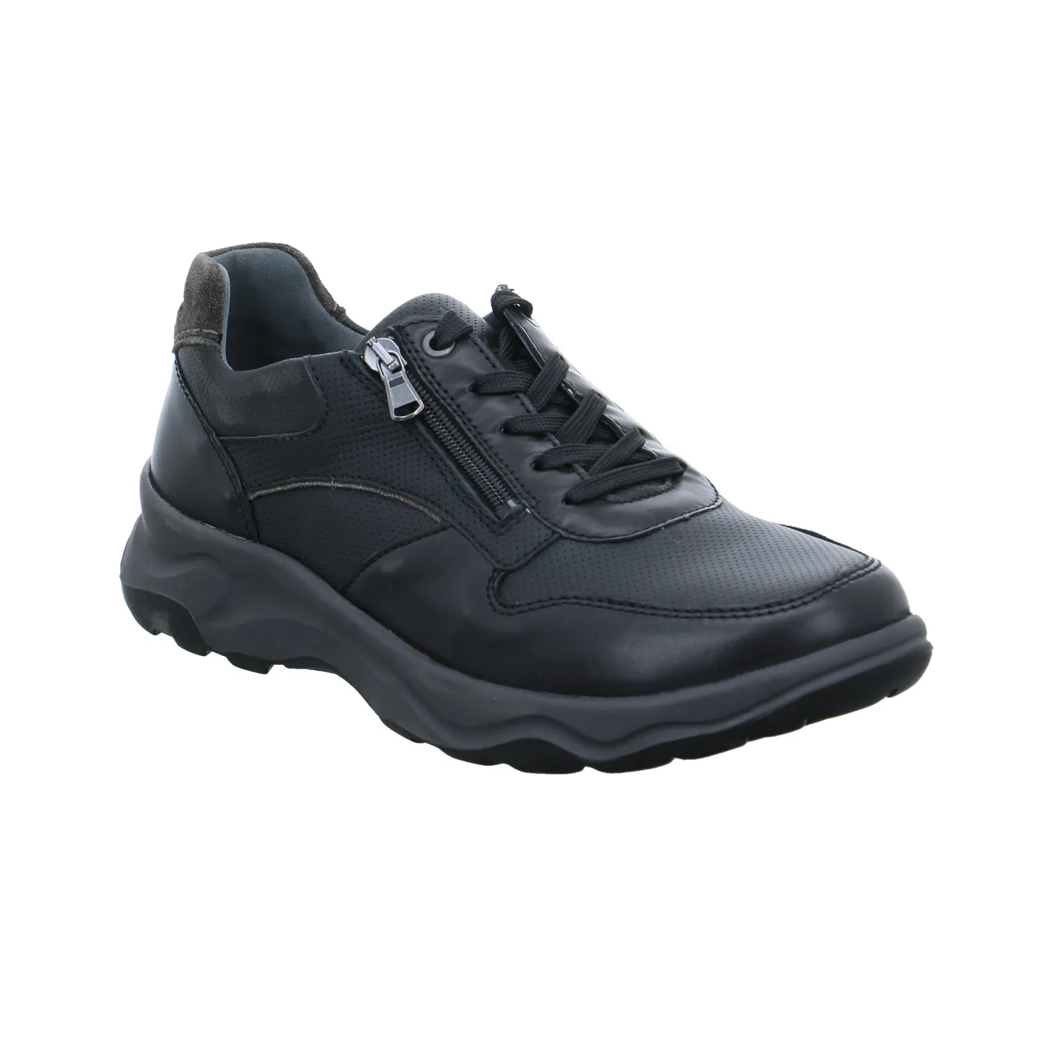 WALDLÄUFER Halbschuhe Sneaker Schwarz Leder WALDLÄUFER Halbschuhe Sneaker Schwarz Leder