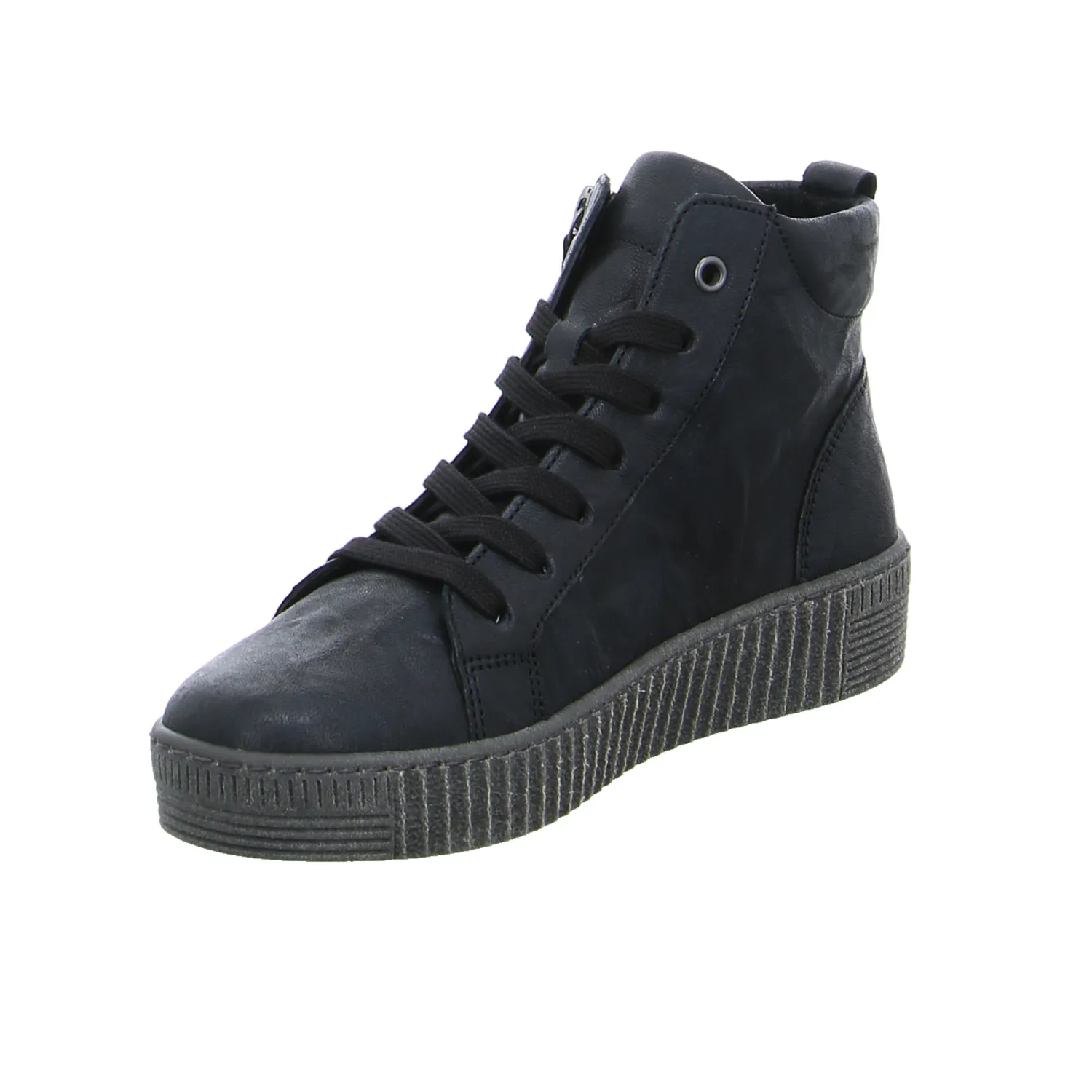 GABOR Mid Cut Sneaker Schwarz Leder GABOR Mid Cut Sneaker Schwarz Leder
