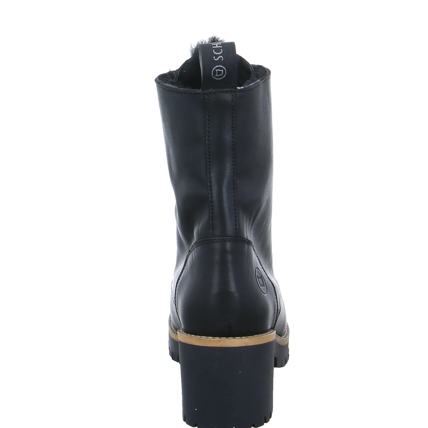 SCHUHENGEL mit Lammfellfutter Stiefelette Schwarz Leder 