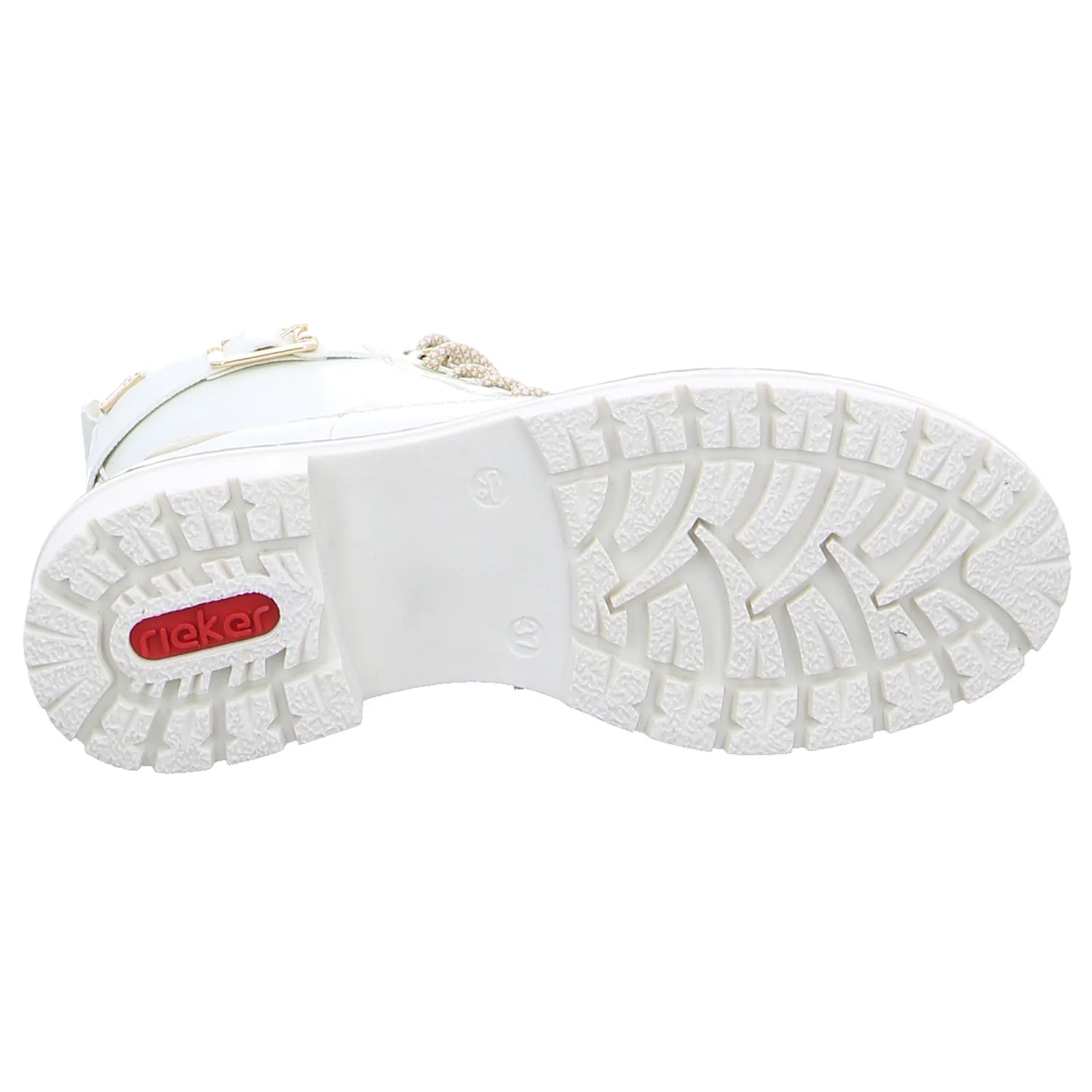 RIEKER Boot Offwhite Lederimitat 