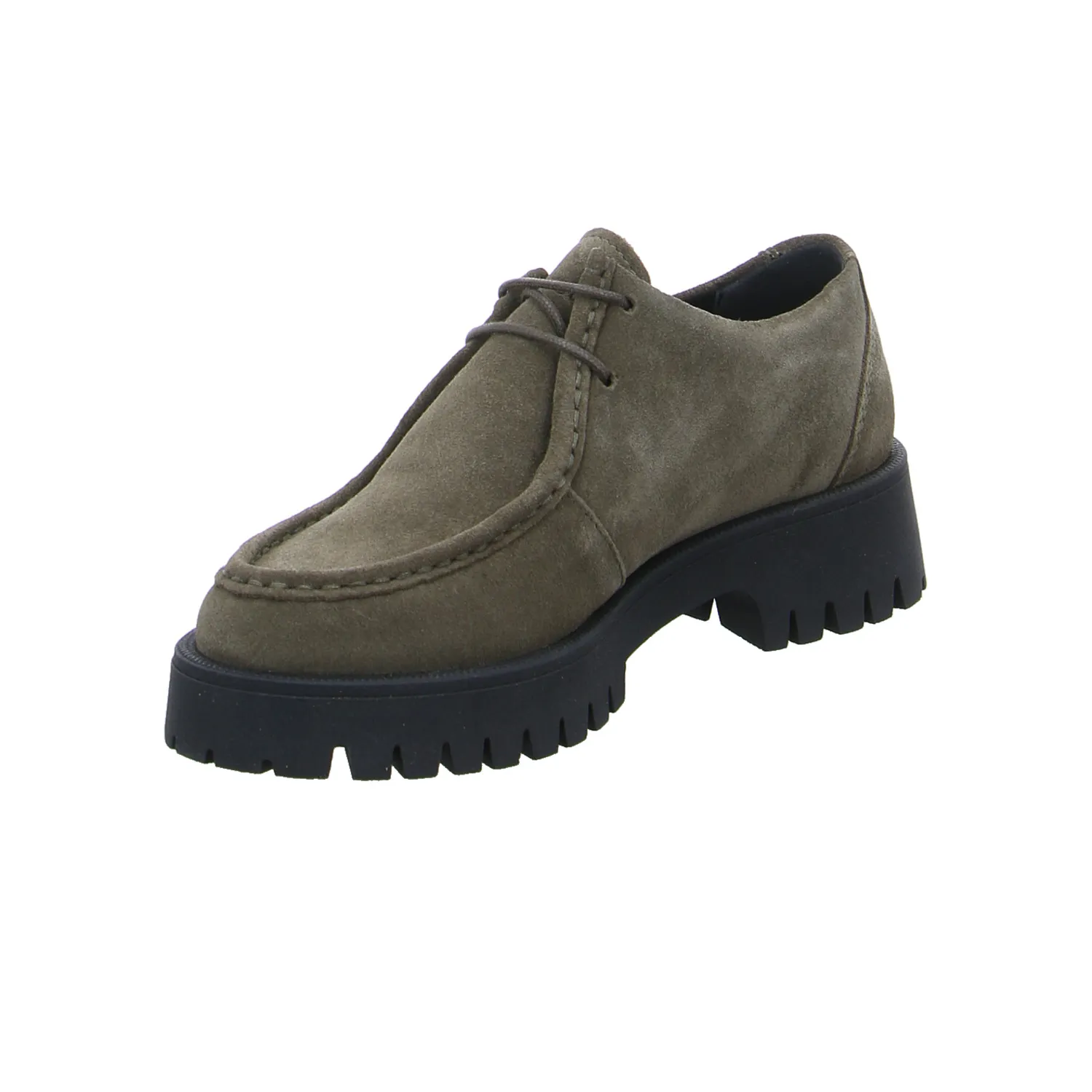 SCHUHENGEL Schnürschuh Khaki Leder 