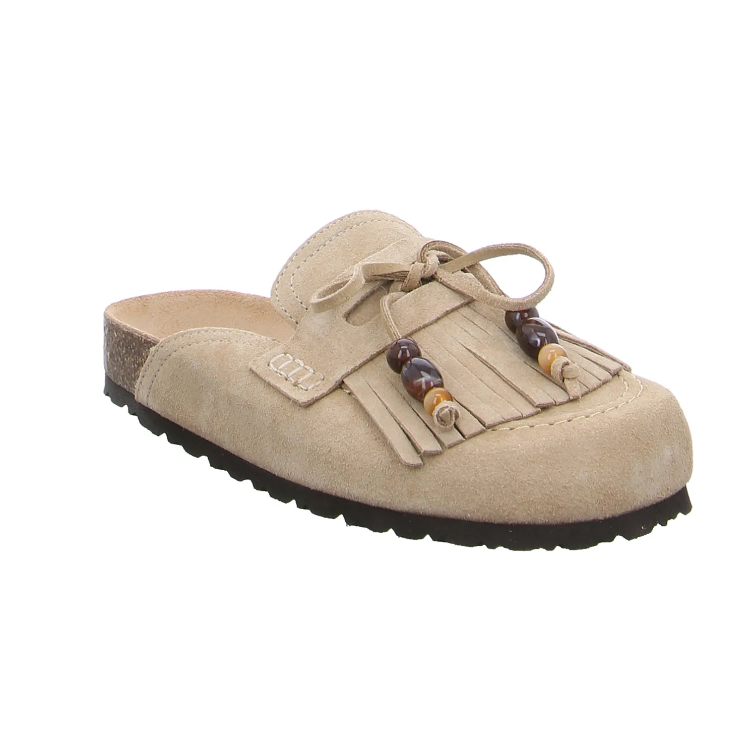 YOKONO Pantolette Beige Leder YOKONO Pantolette Beige Leder