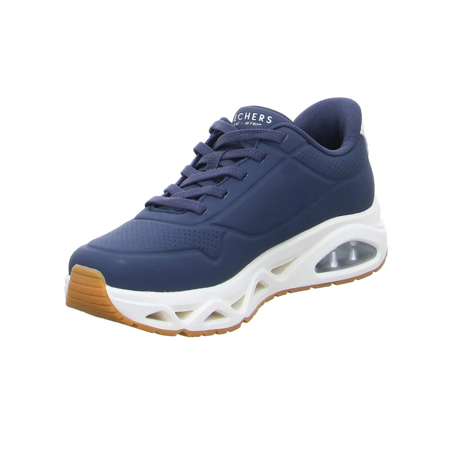 SKECHERS Sneaker Navy Lederimitat 