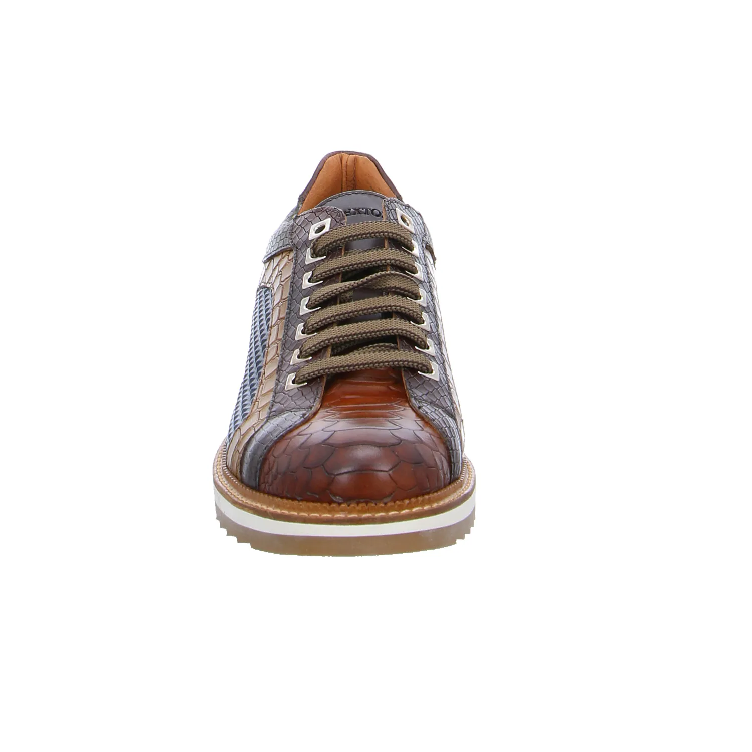 EXTON Halbschuhe Sneaker Cognac Leder EXTON Halbschuhe Sneaker Cognac Leder