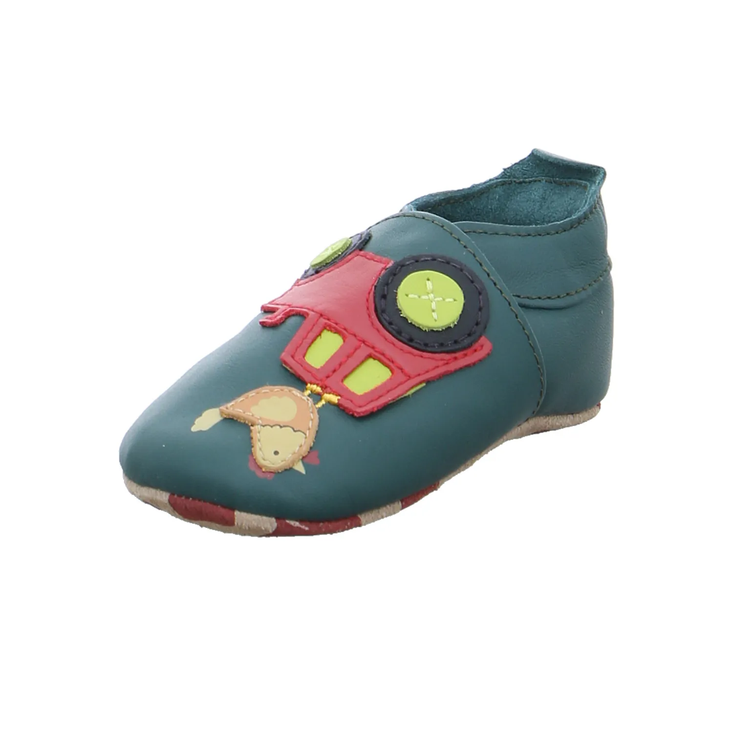 BOBUX Krabbelschuh Grün Leder BOBUX Krabbelschuh Grün Leder