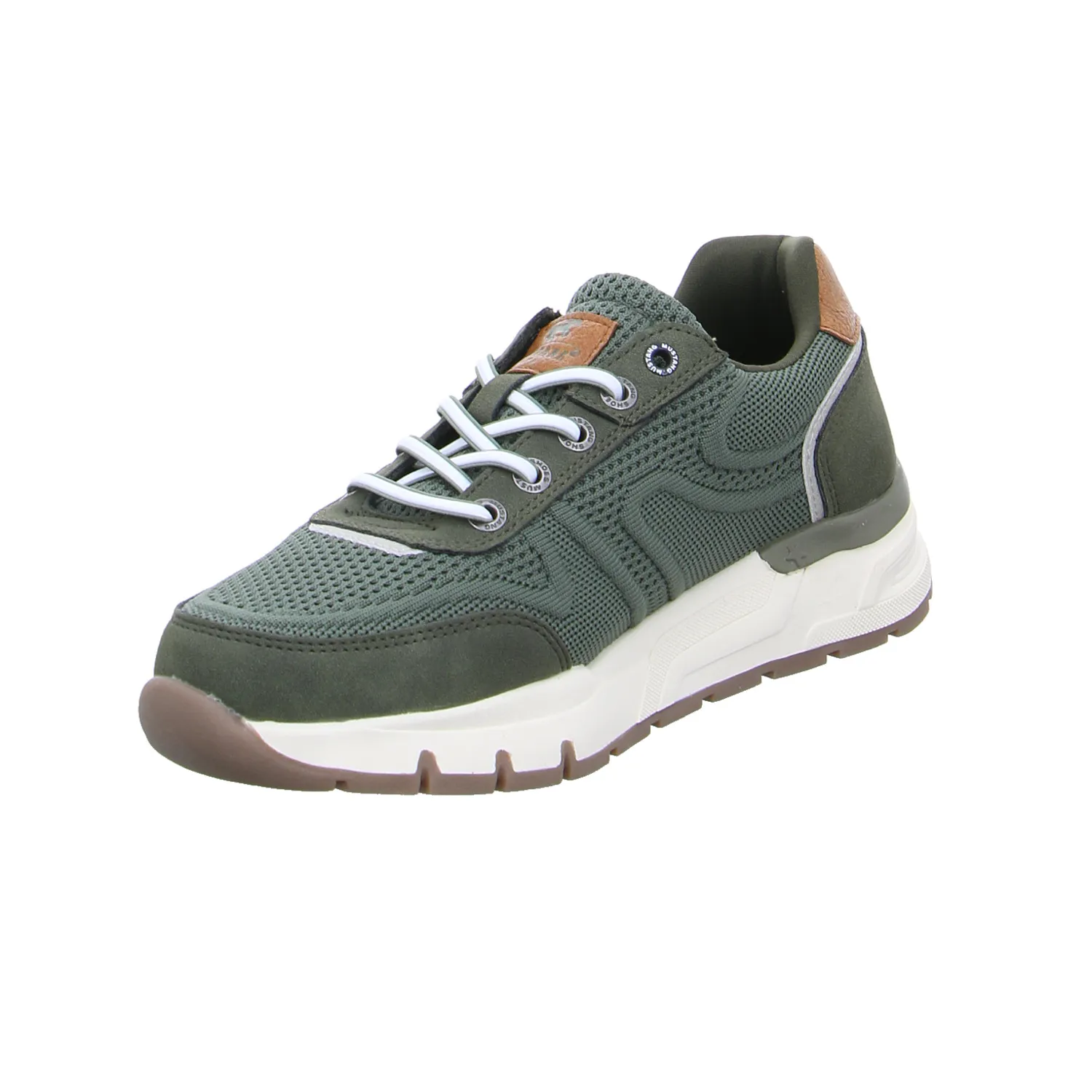 MUSTANG Halbschuhe Sneaker Stoff Khaki Textil MUSTANG Halbschuhe Sneaker Stoff Khaki Textil