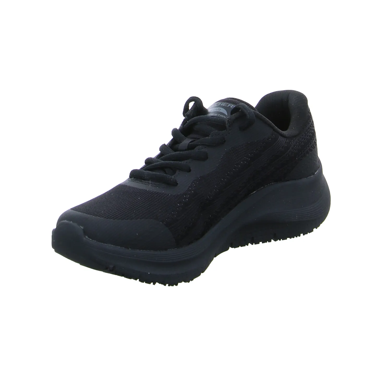 SKECHERS Arbeitsschuhe Slipper Schwarz Textil 